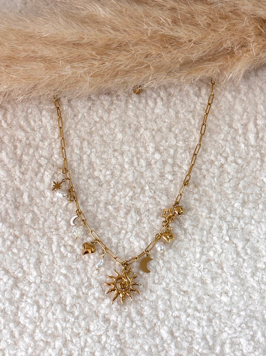 Collier à breloques Maeline en acier inoxydable