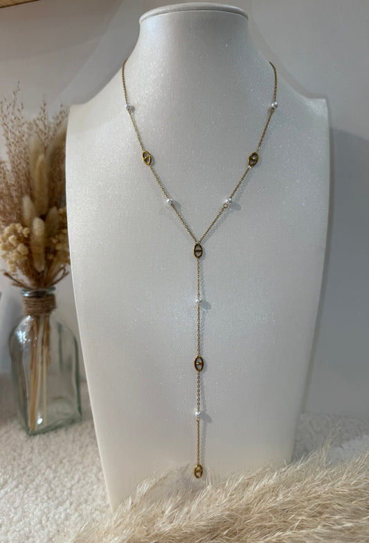 Collier Y Best Seller Mathilde en acier inoxydable