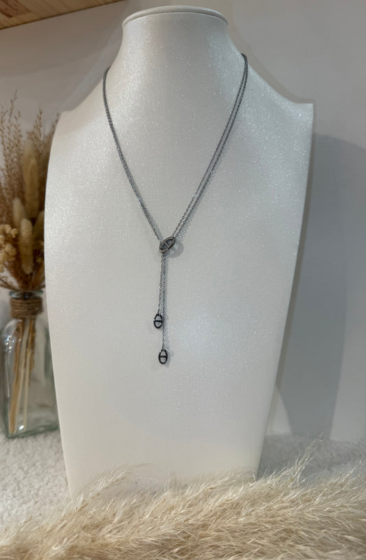 Collier Y best seller Céline en acier inoxydable