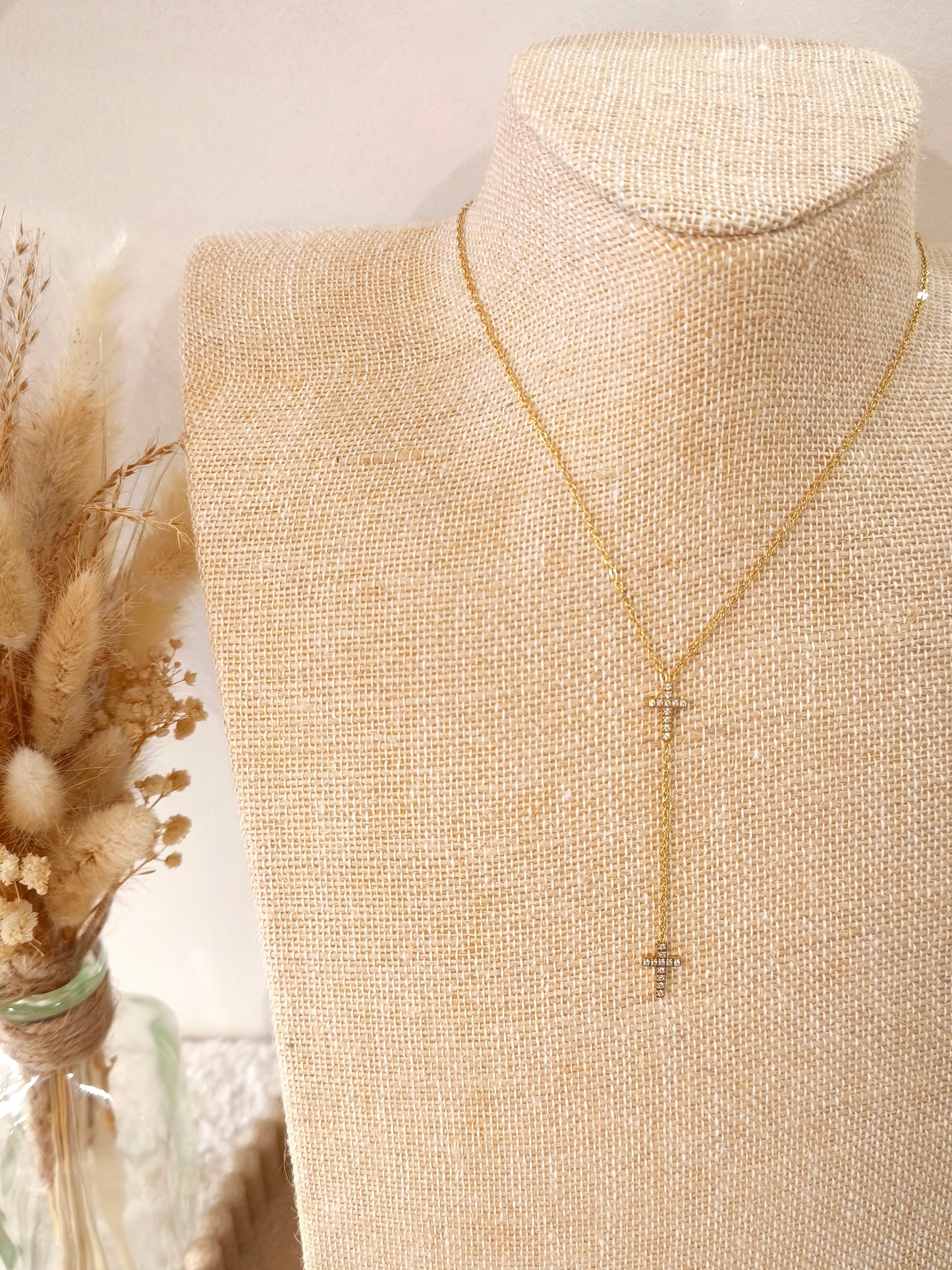 Collier Y Carina en acier inoxydable