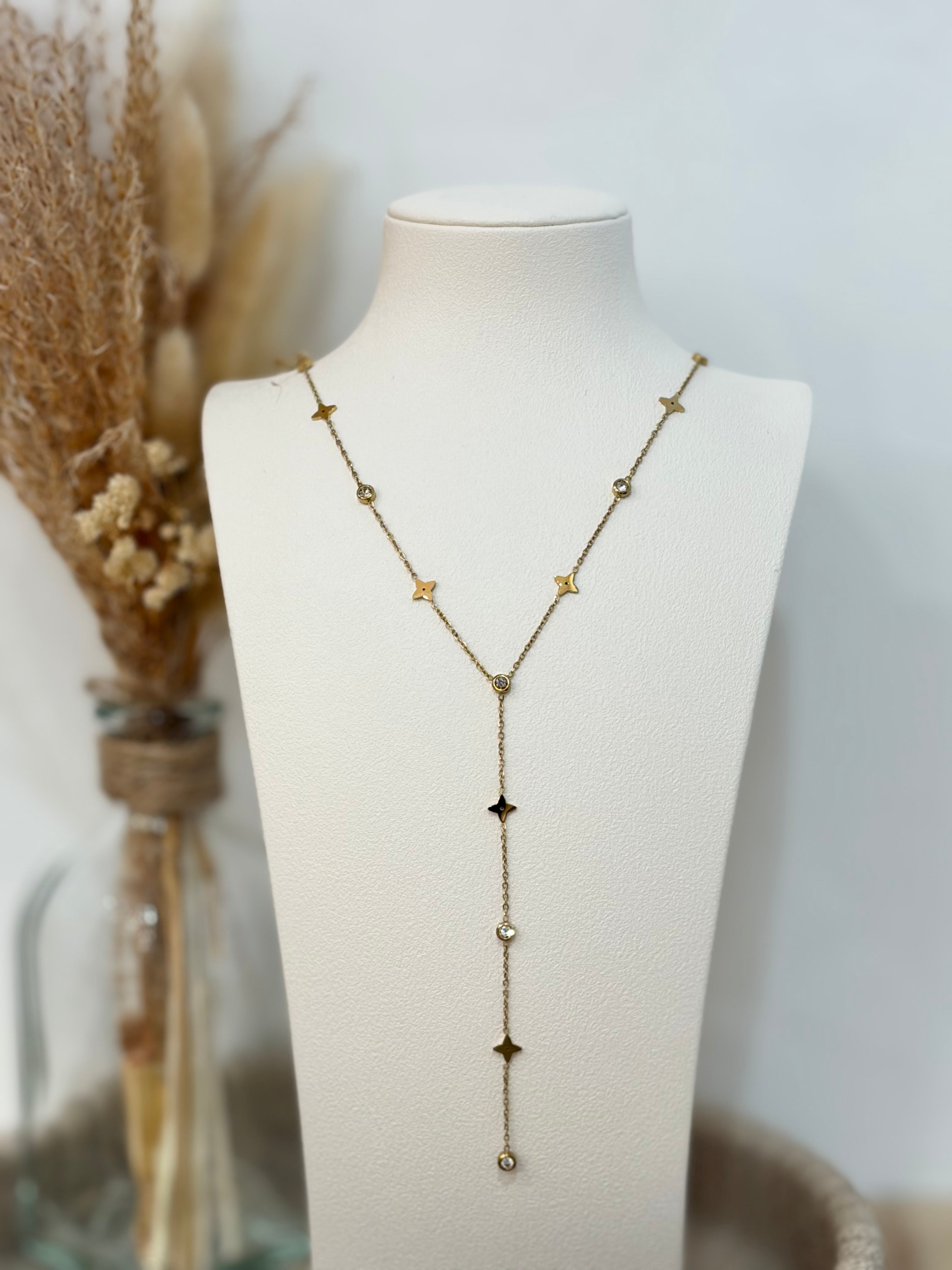 Collier Y Yara en acier inoxydable