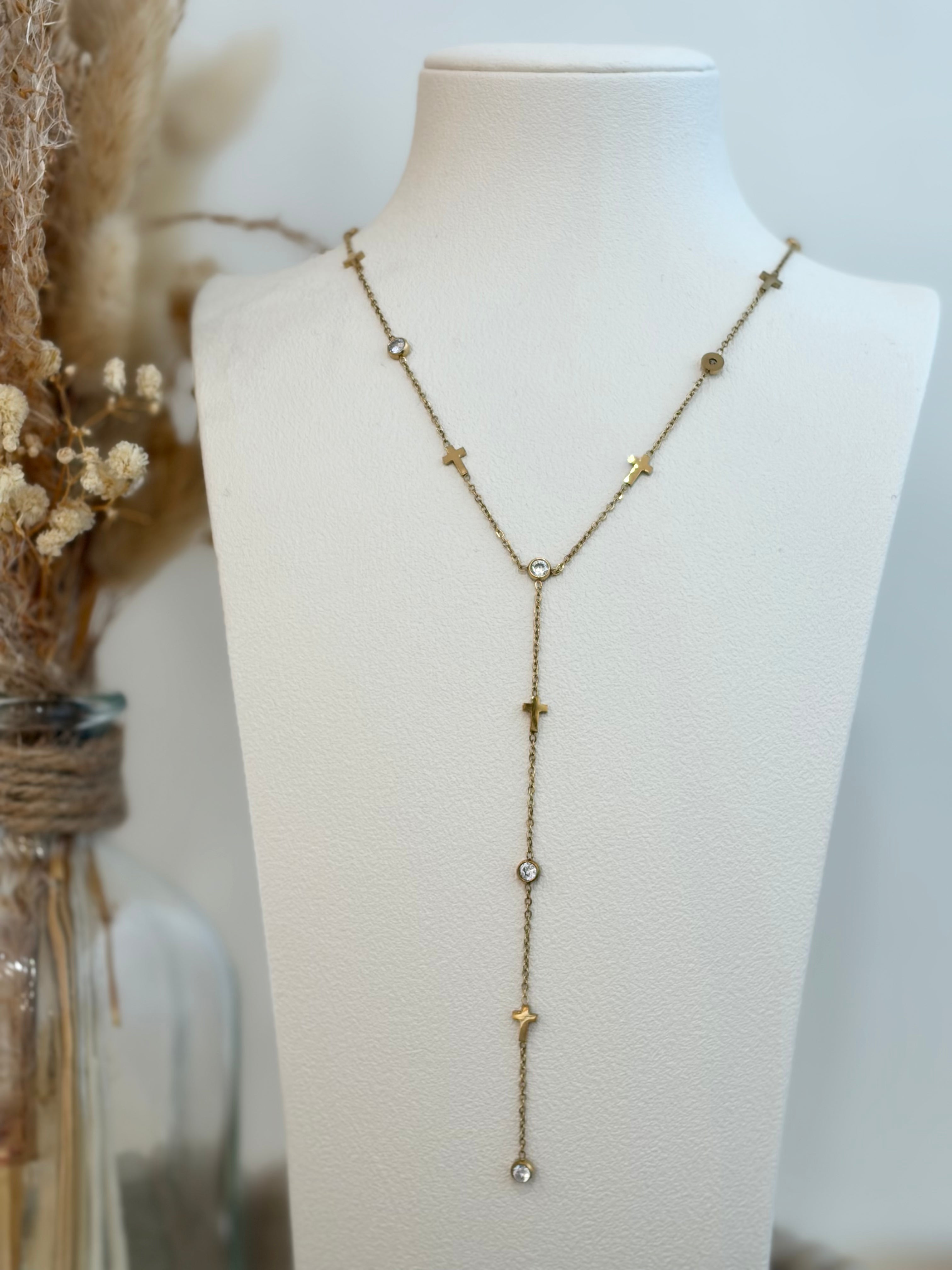 Collier Y Isaline en acier inoxydable