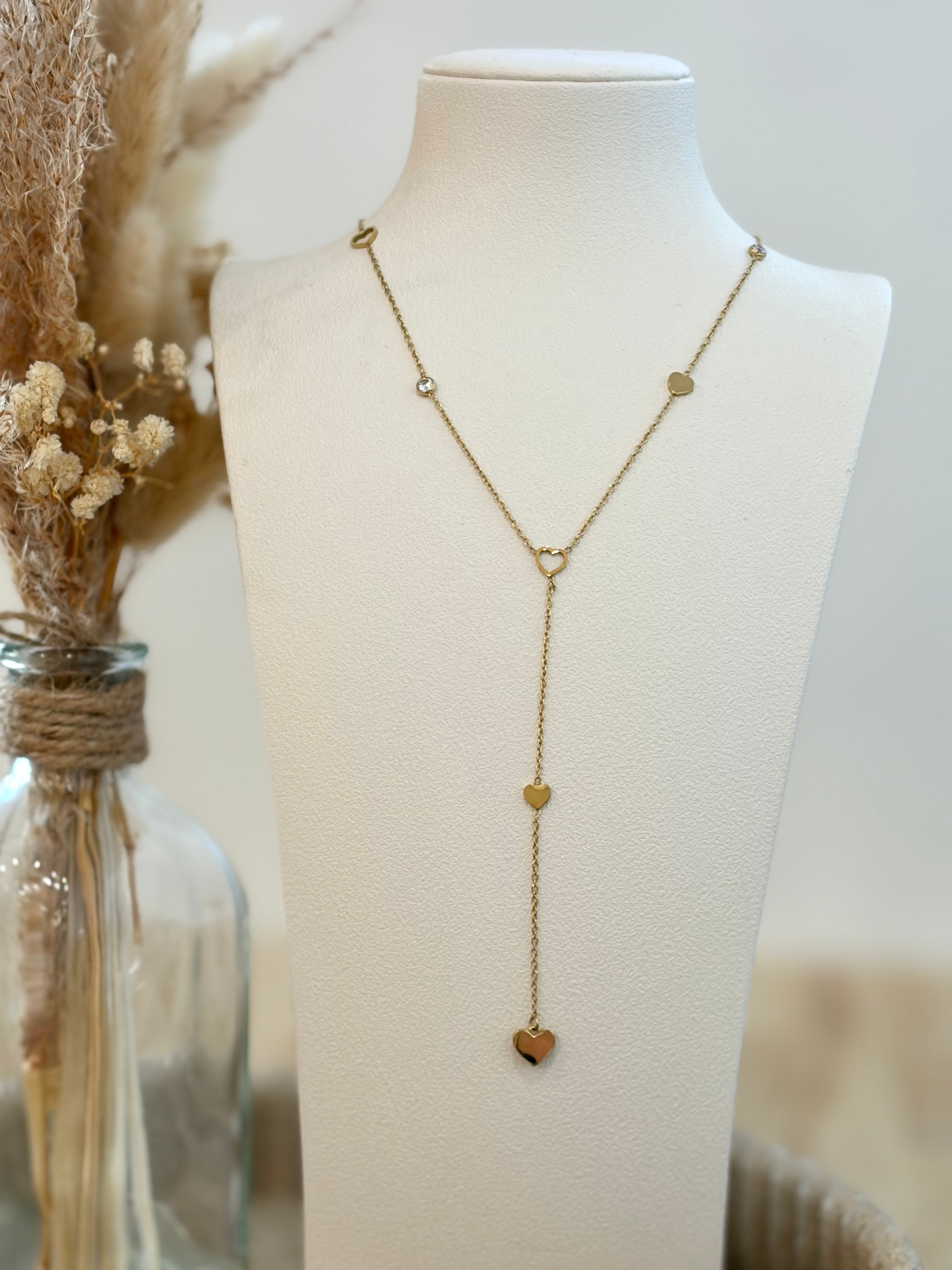 Collier Y Ora en acier inoxydable
