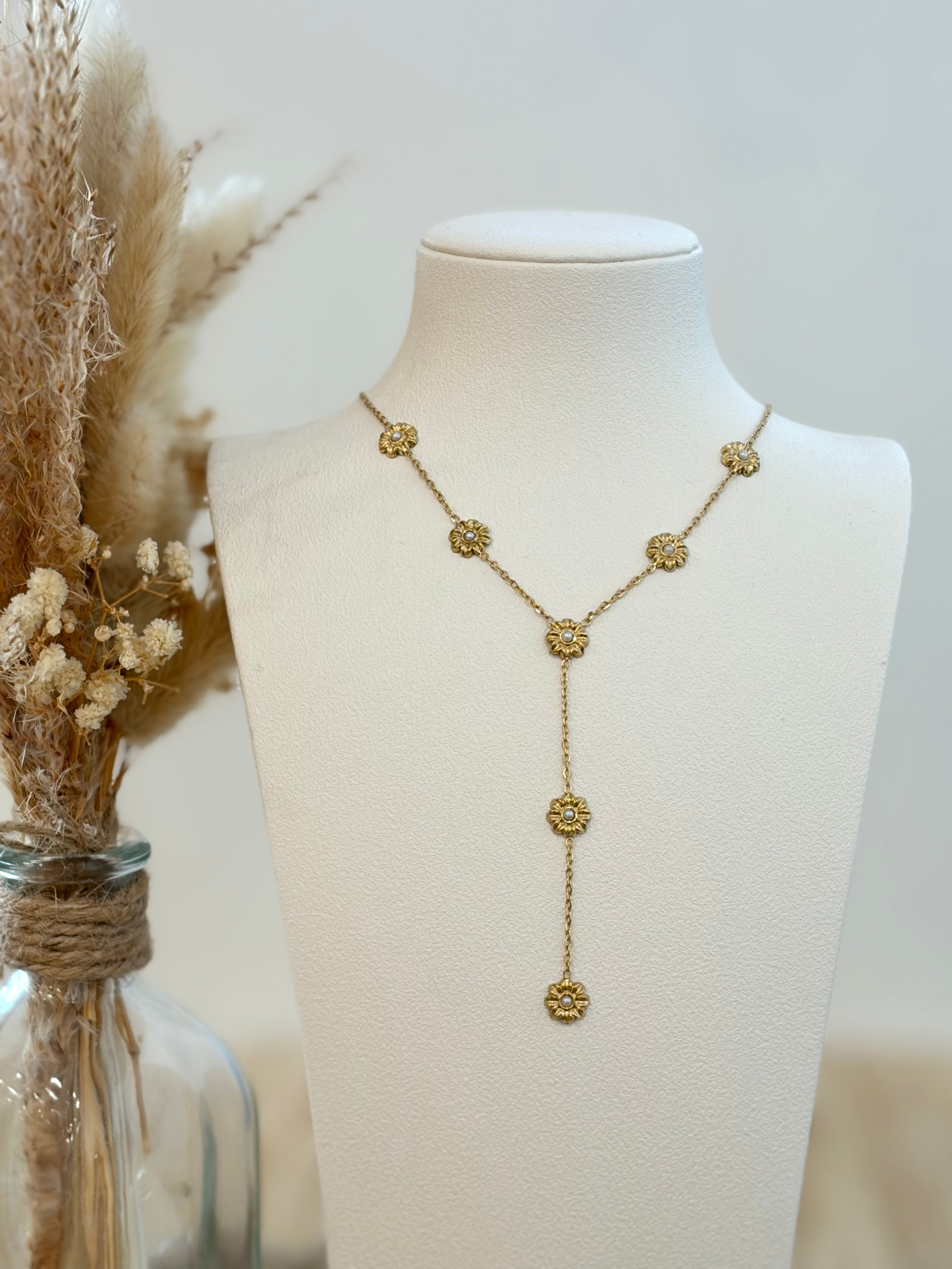 Collier Y Augustine en acier inoxydable