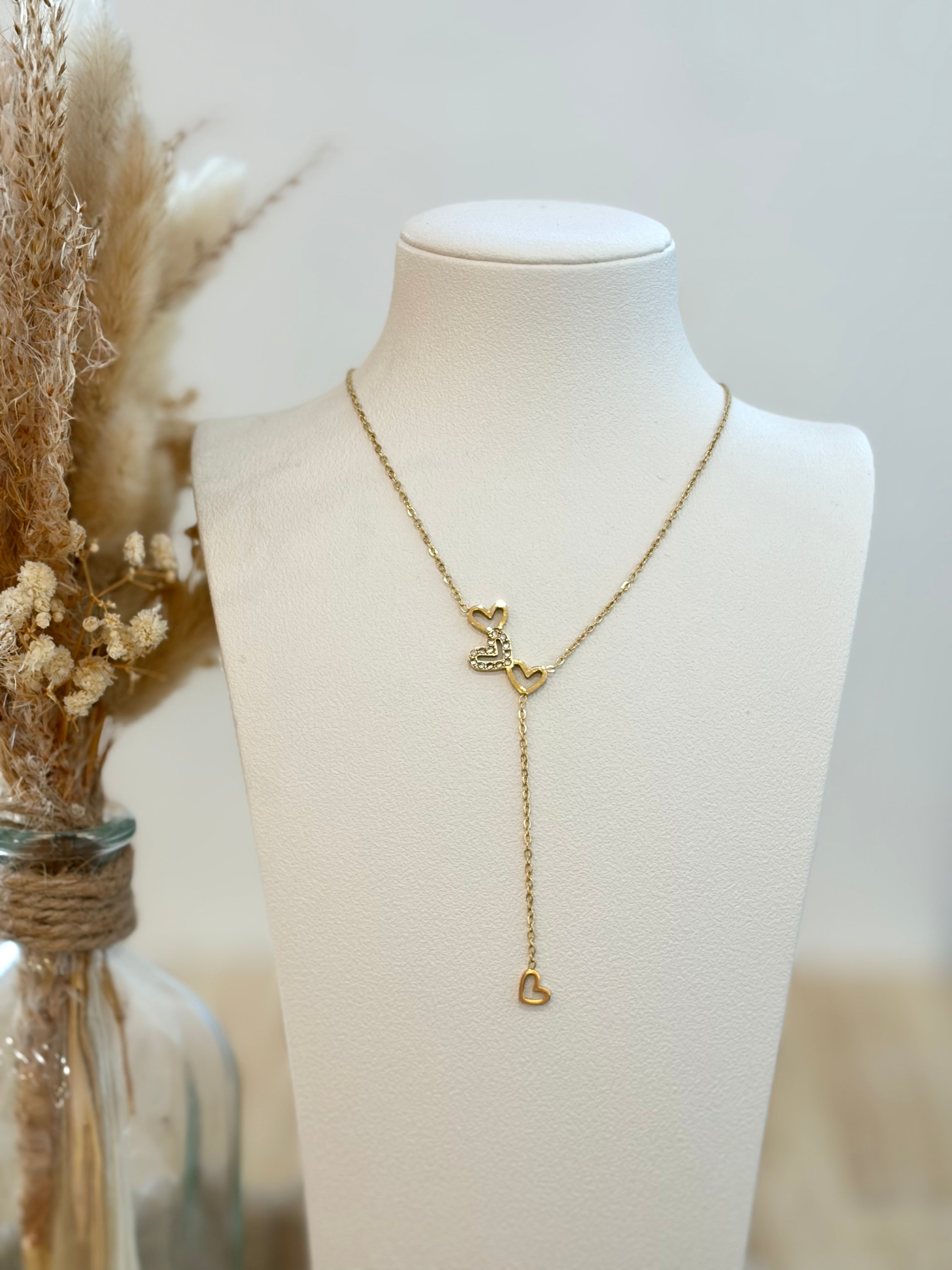 Collier Y Aurorelle en acier inoxydable