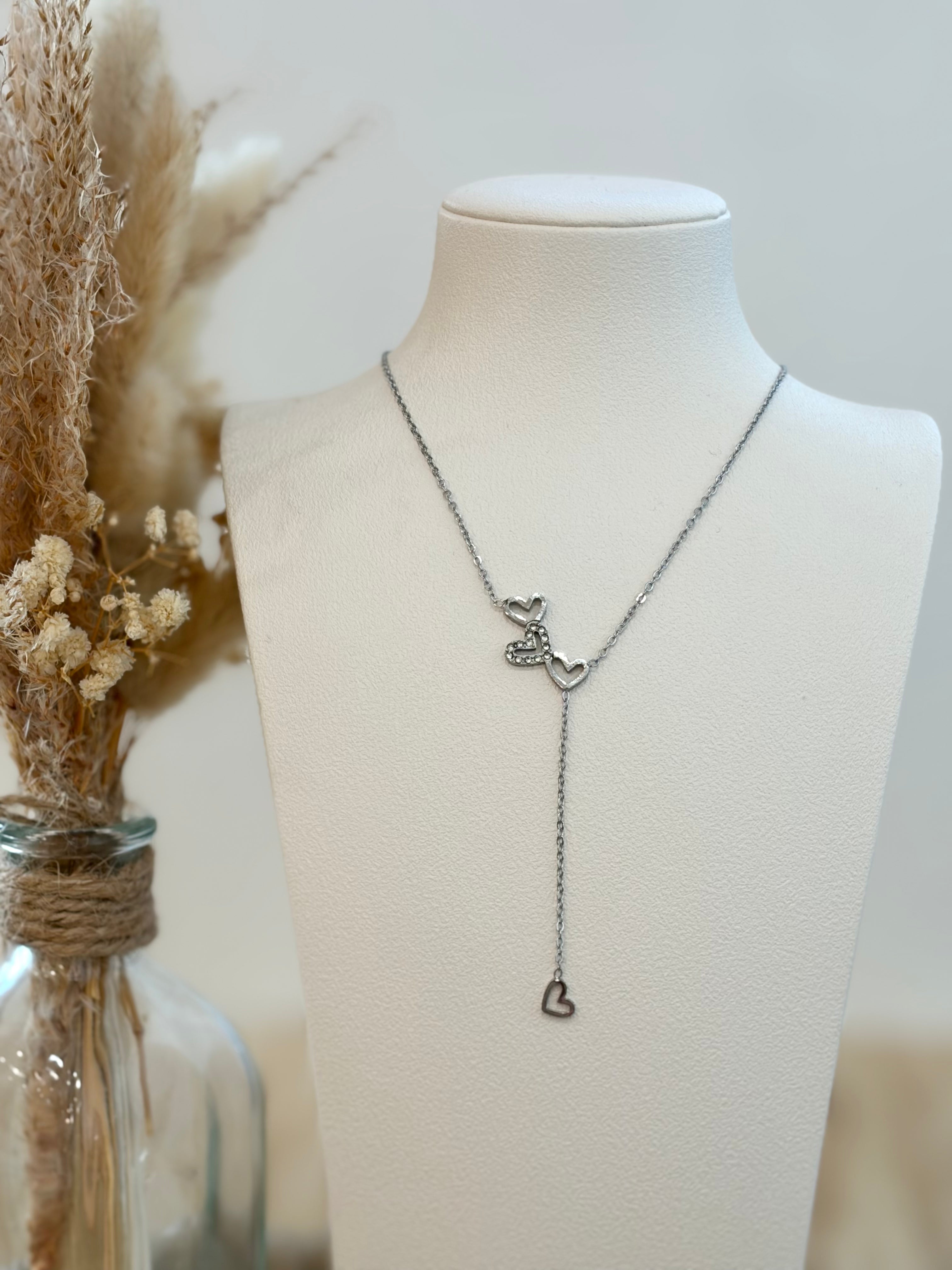 Collier Y Aurorelle en acier inoxydable