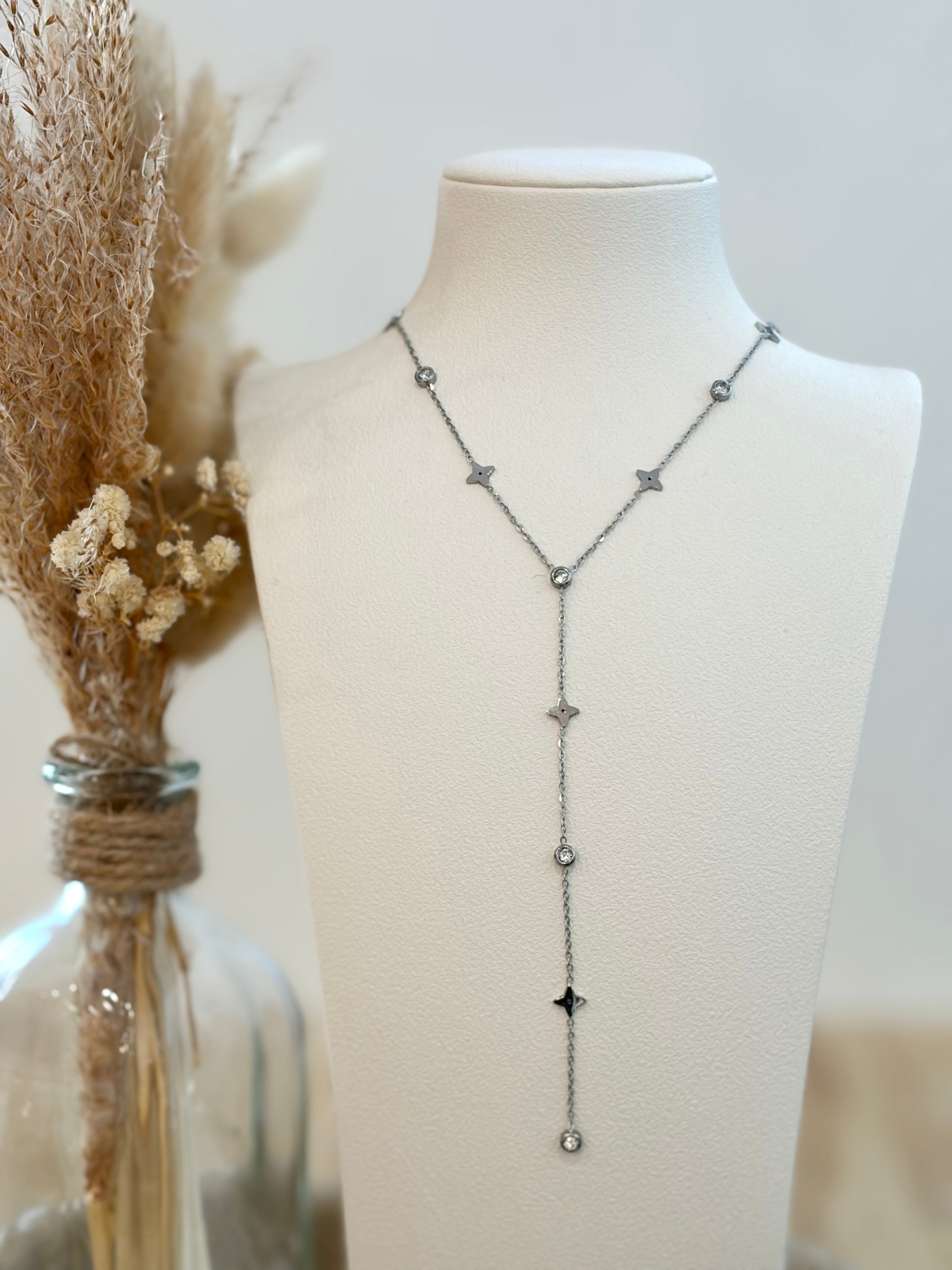 Collier Y Yara en acier inoxydable