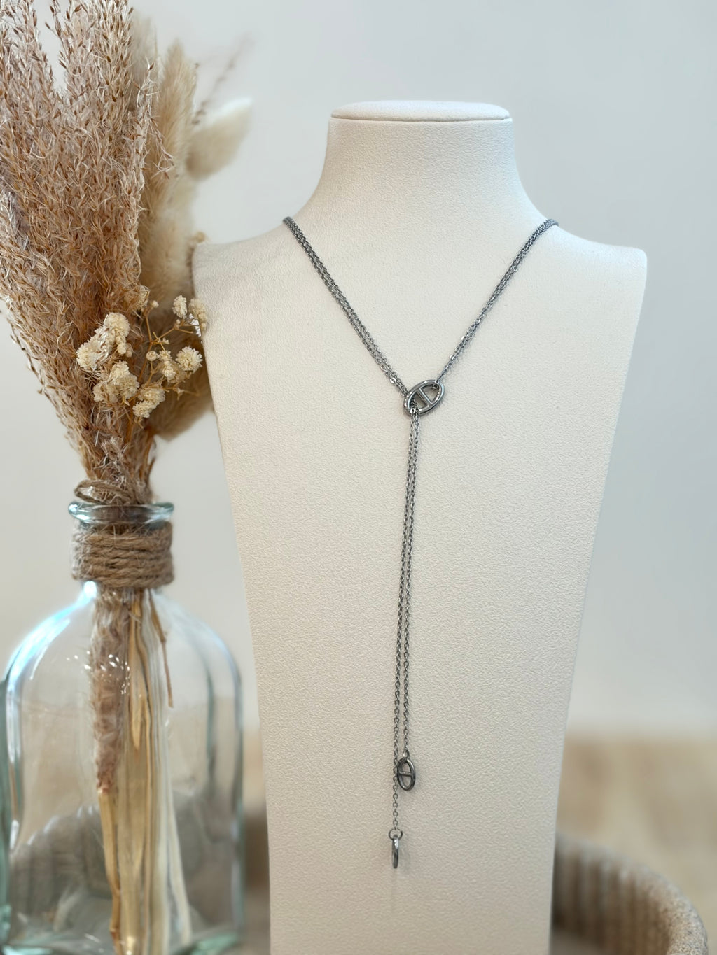 Collier Y best seller Céline en acier inoxydable