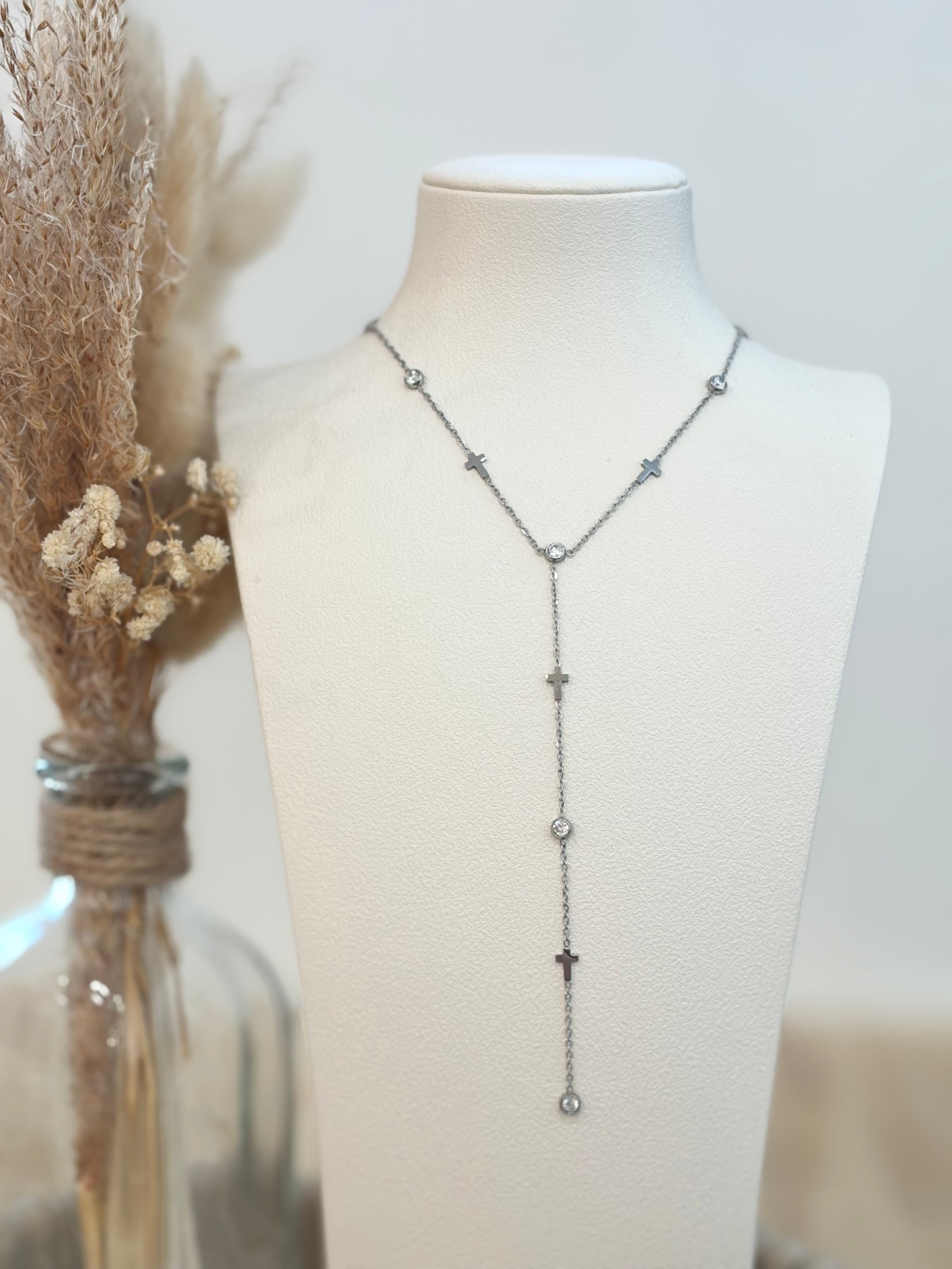 Collier Y Isaline en acier inoxydable