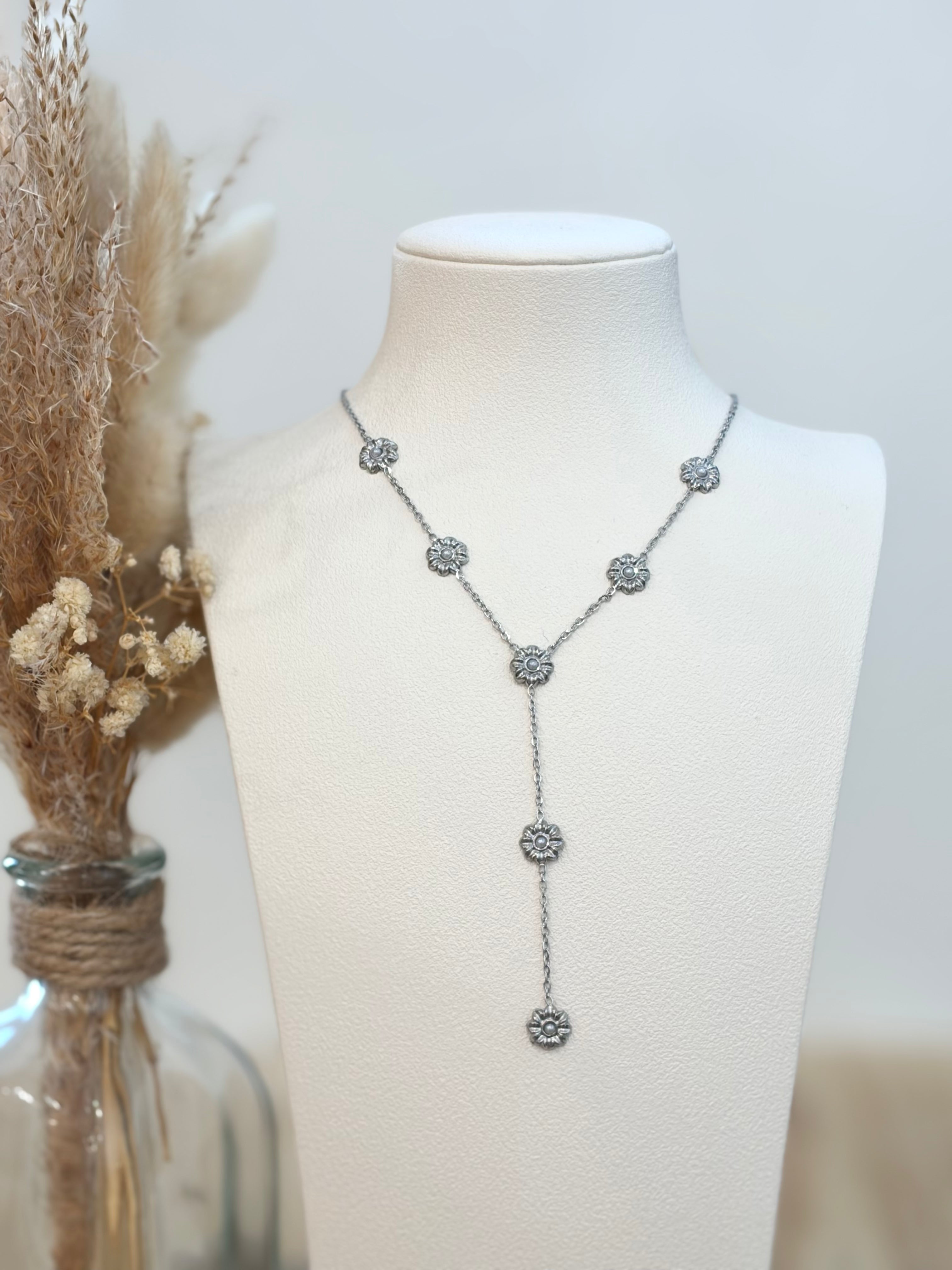 Collier Y Augustine en acier inoxydable