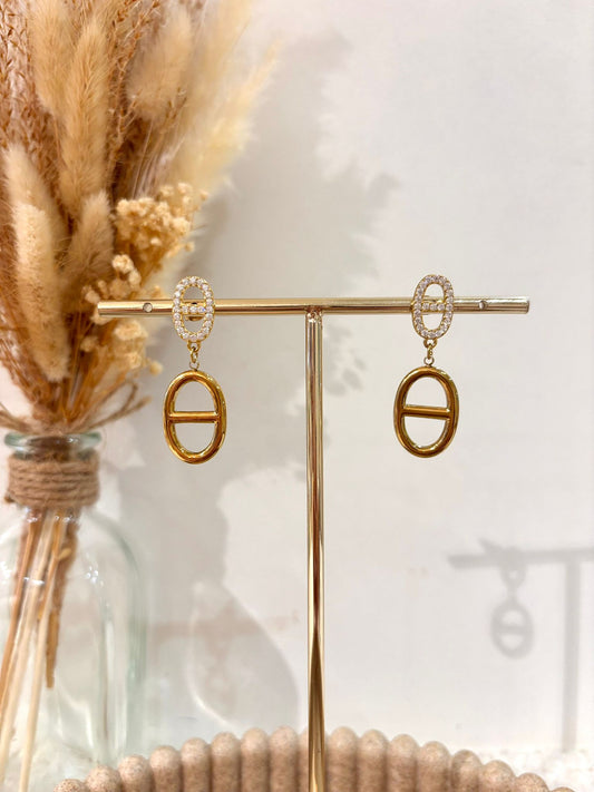 Boucles d’oreilles en acier inoxydable Astraéa