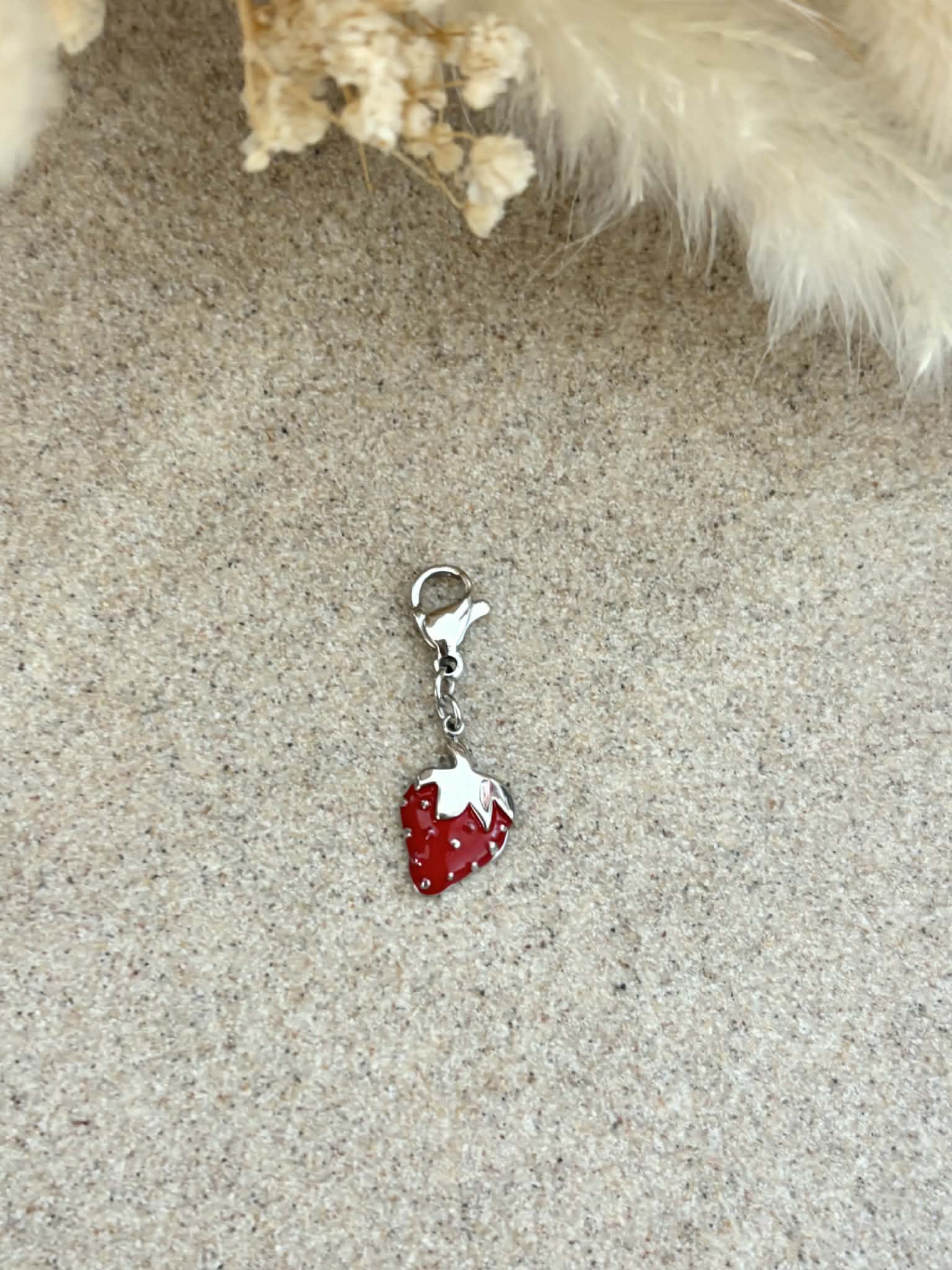 Charms Fraise en acier inoxydable
