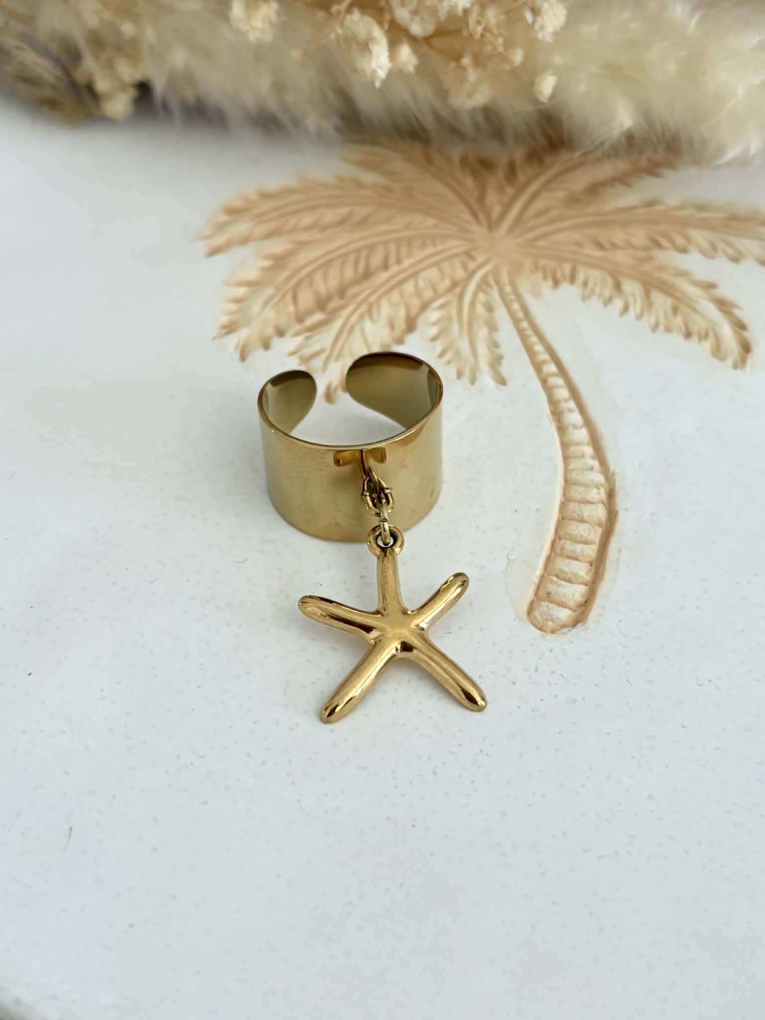 Bague breloque Elyrane en acier inoxydable
