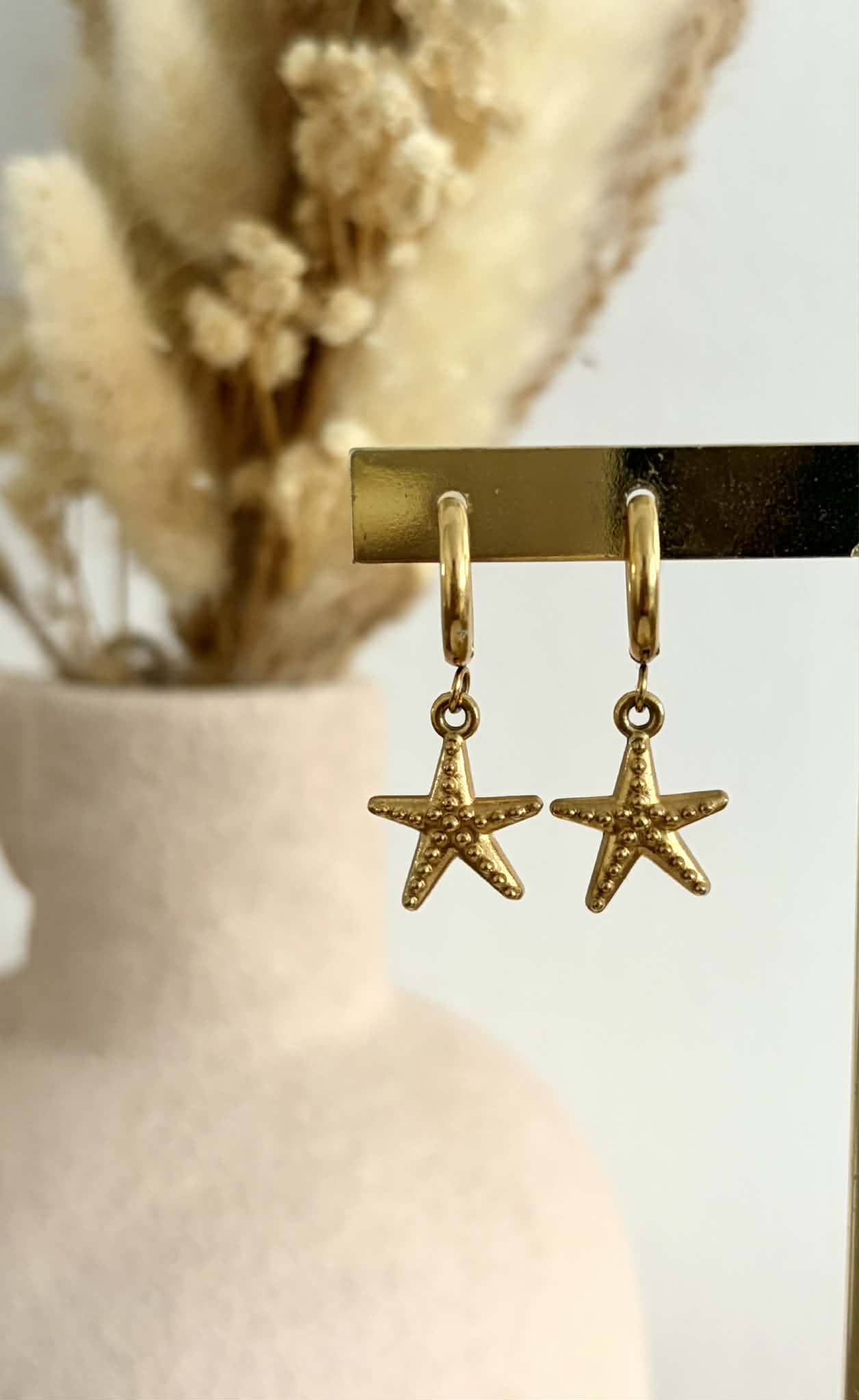 Boucles d’oreilles Alvéria en acier inoxydable