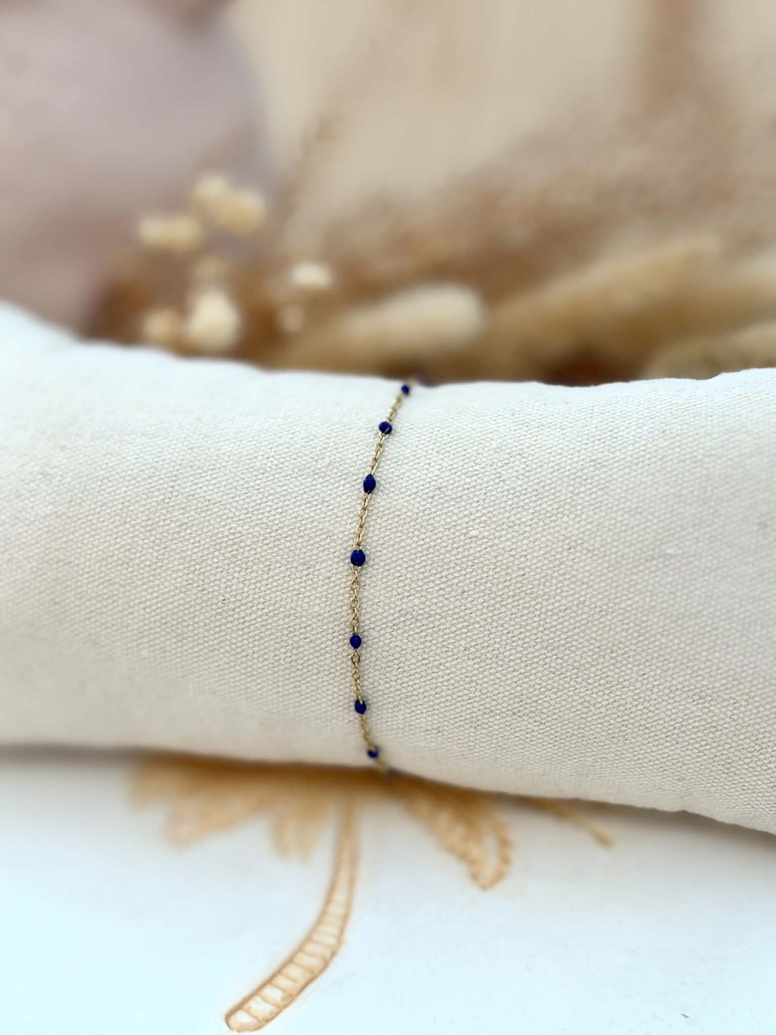 Bracelet boules colorés en acier inoxydable