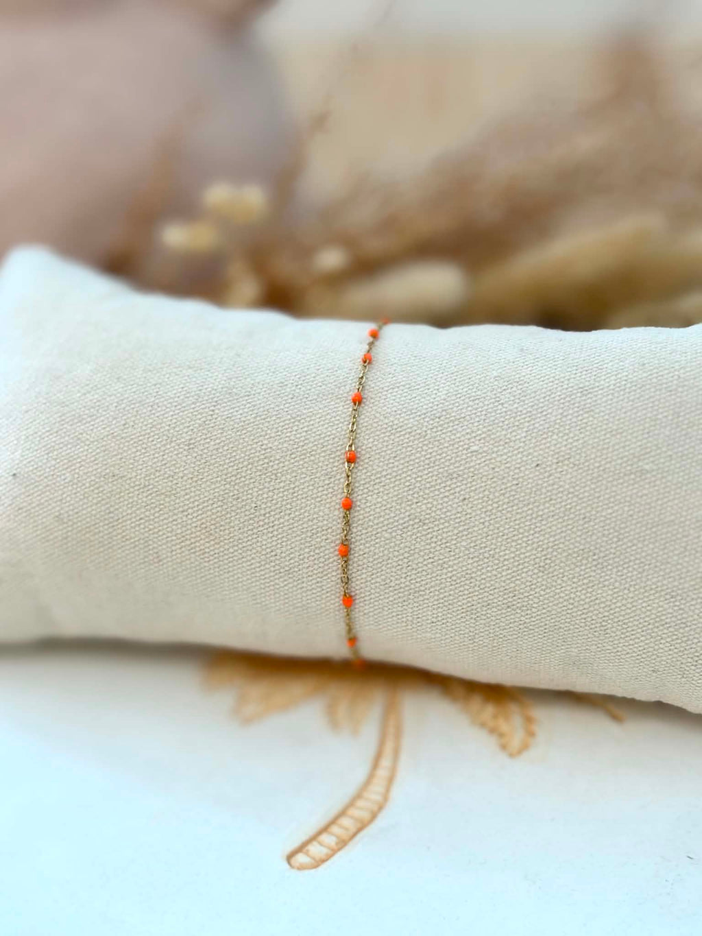 Bracelet boules colorés en acier inoxydable
