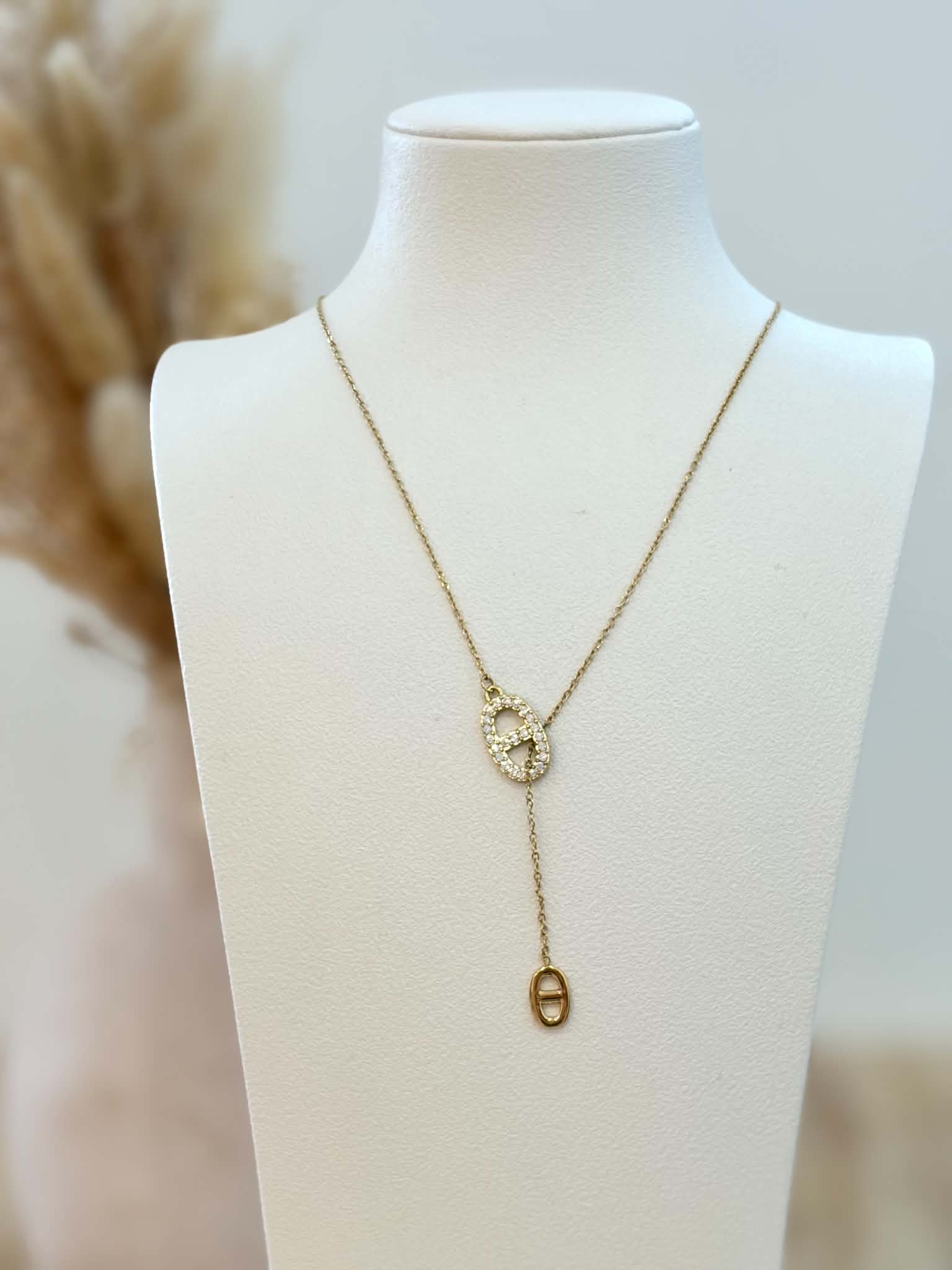 Collier Y Norélya en acier inoxydable