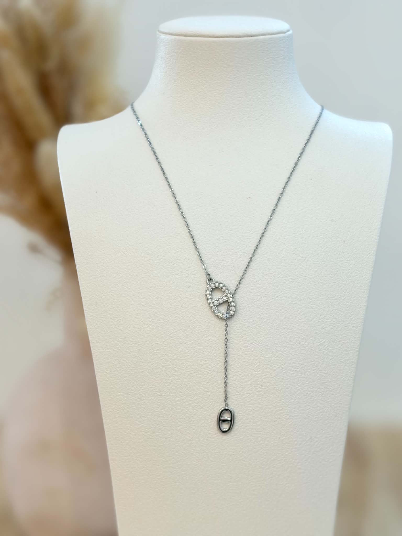 Collier Y Norélya en acier inoxydable