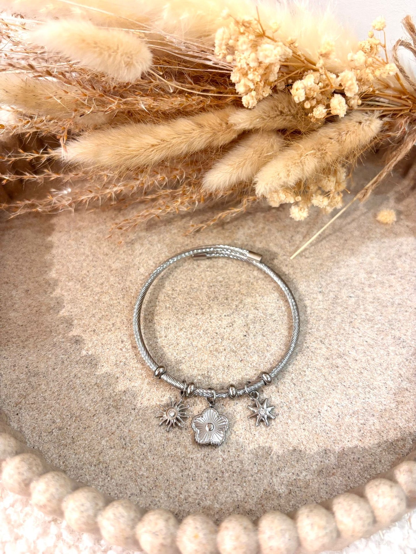 Jonc Léonie en acier inoxydable