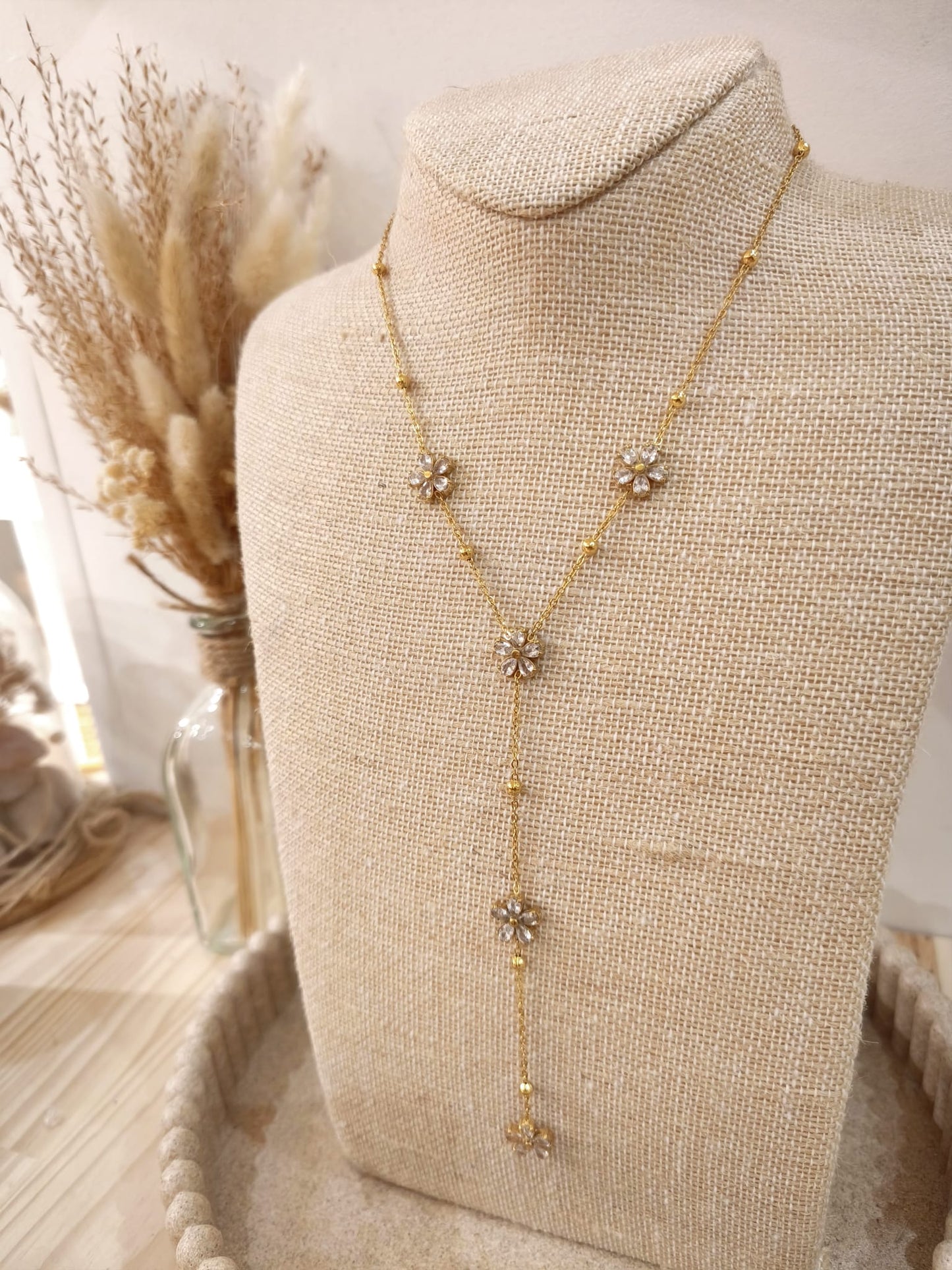 Collier Y Soraya en acier inoxydable