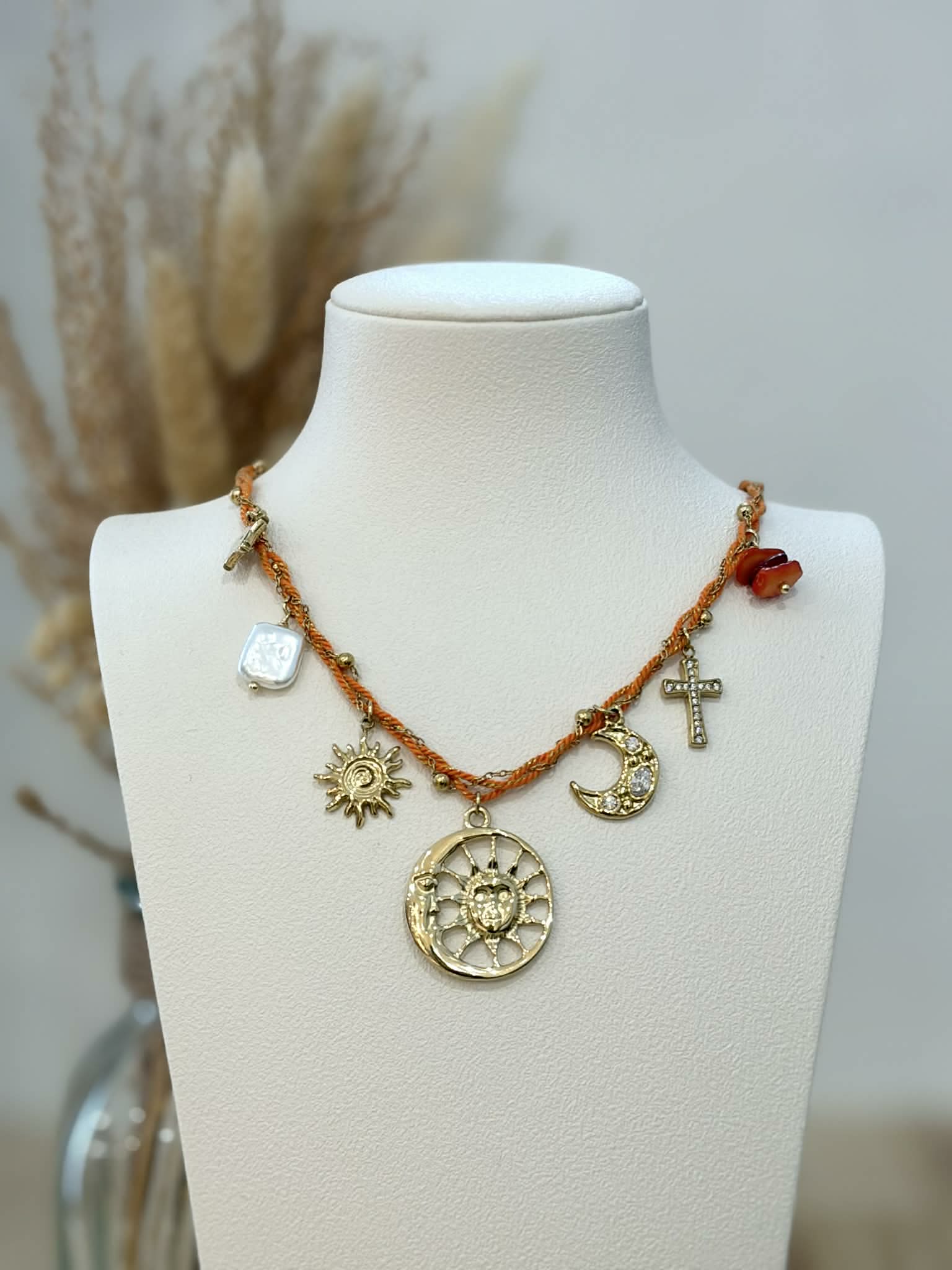 Collier à breloques Lioréna en acier inoxydable