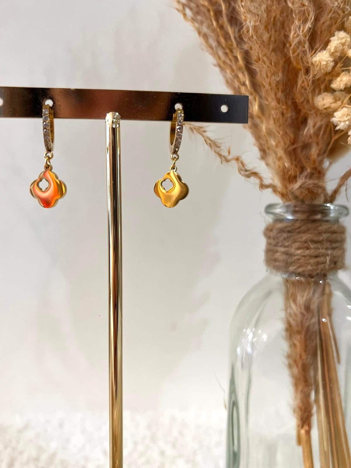 Boucles d’oreilles à breloques Énora en acier inoxydable