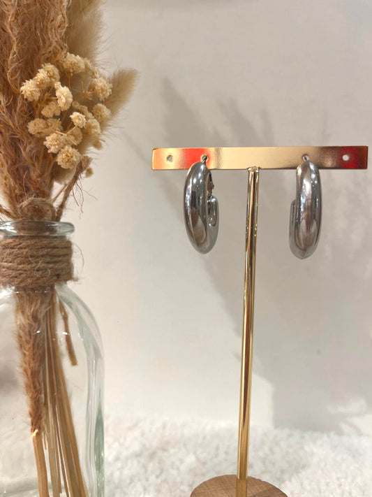 Boucles d’oreilles Hortense en acier inoxydable