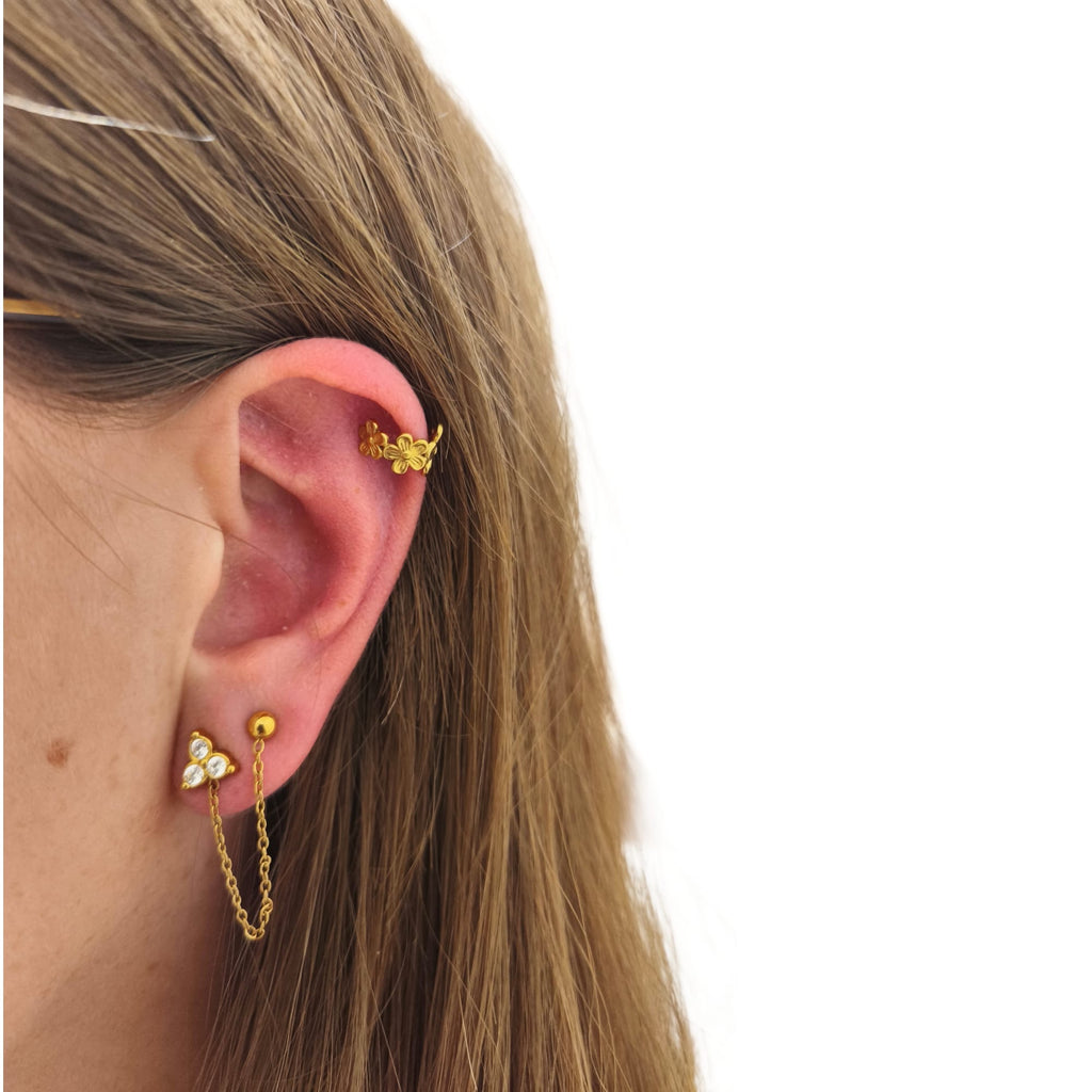 Bijou d'oreille Celestine en acier inoxydable