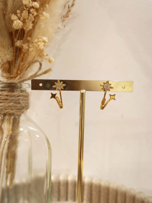 Boucles d'oreilles Inaya en acier inoxydable