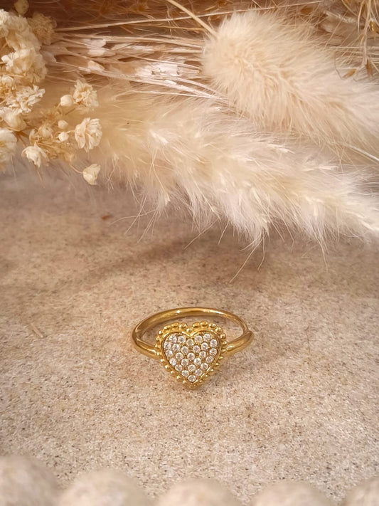 Bague de promesse Faustine en acier inoxydable avec boîte