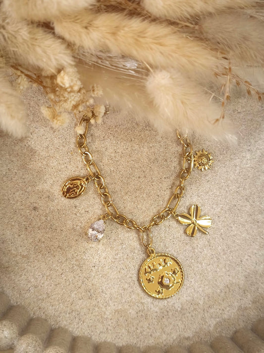 Bracelet Mathis à breloques en acier inoxydable