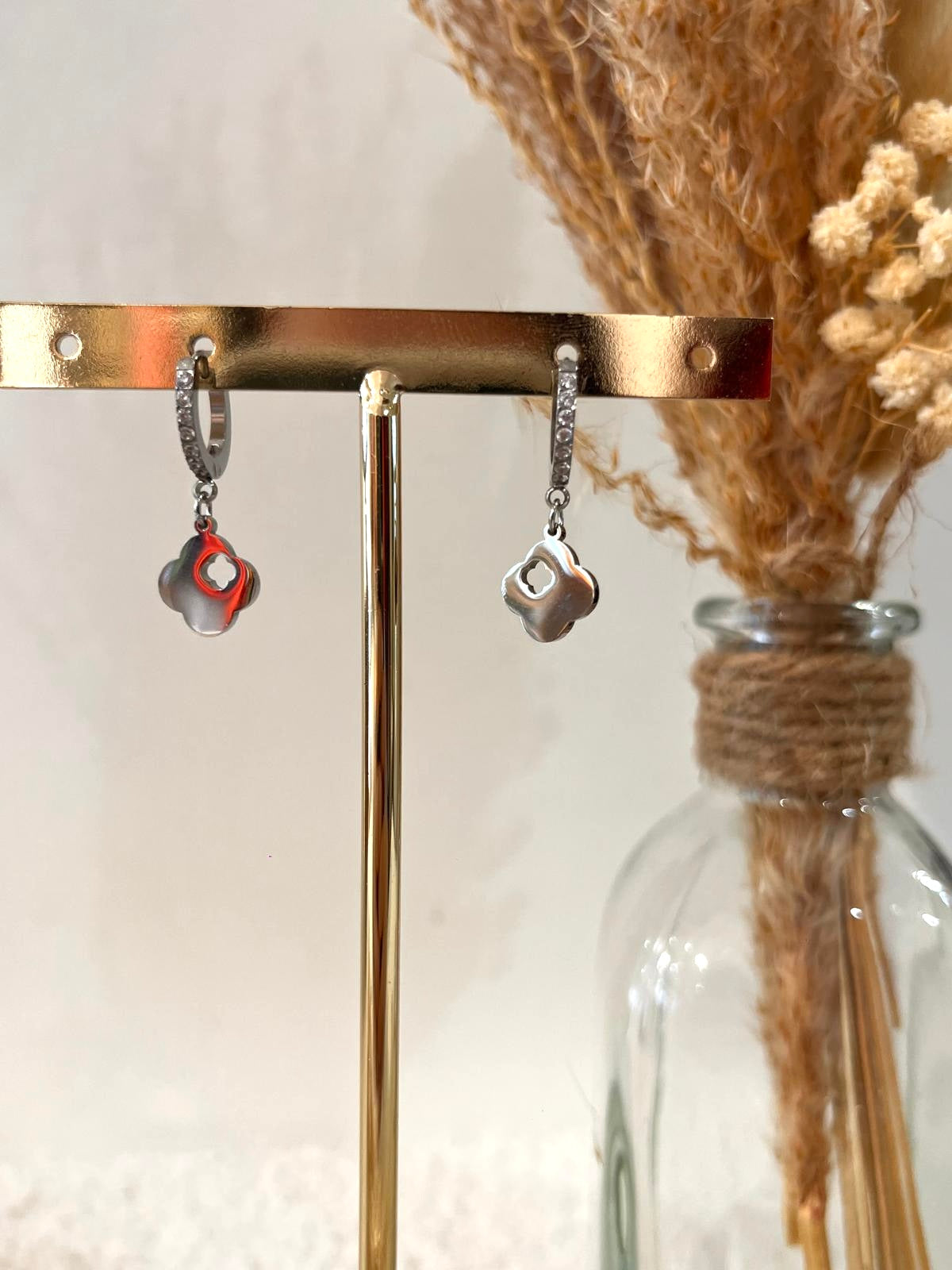 Boucles d’oreilles à breloques Énora en acier inoxydable
