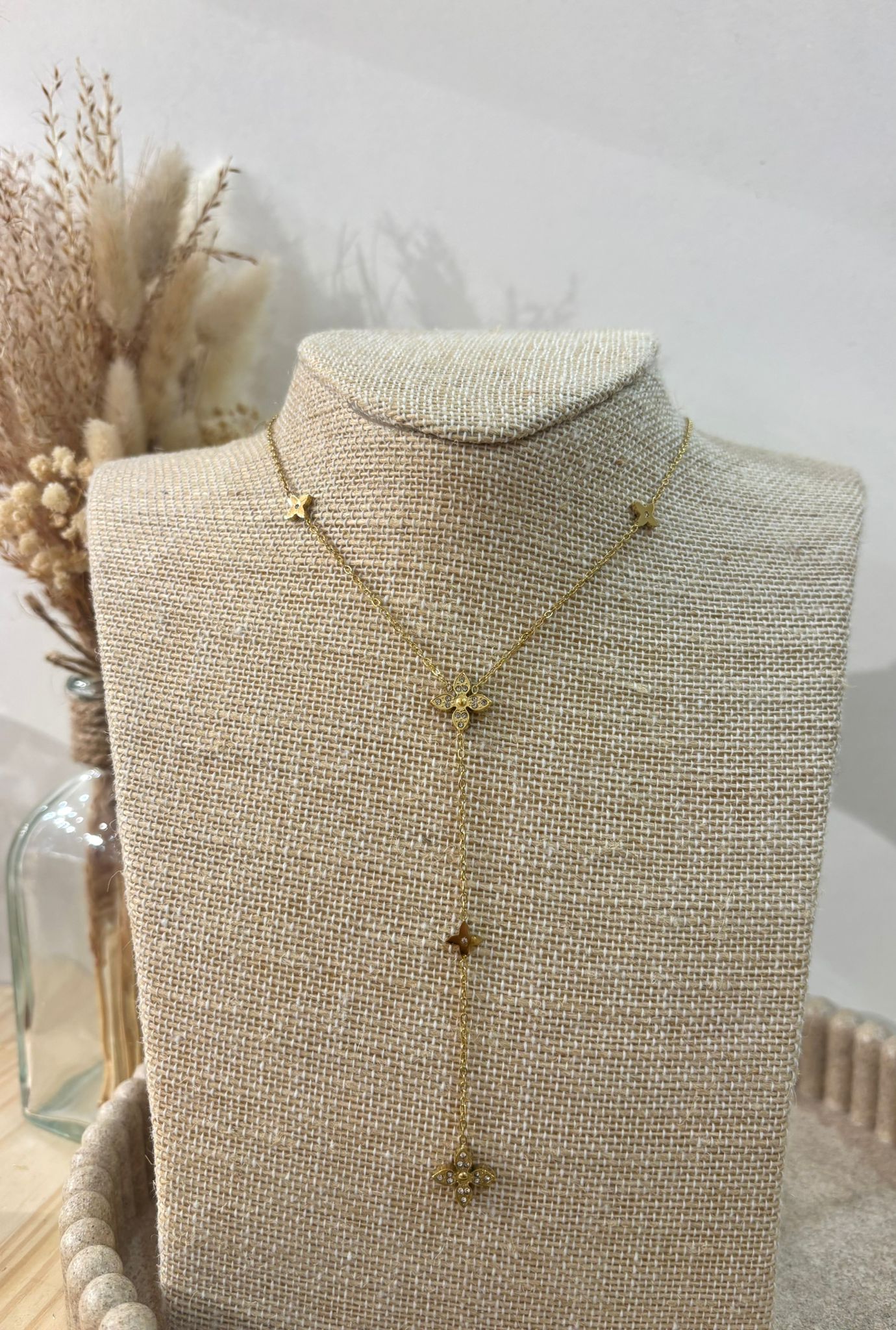 Collier Y Noélia en acier inoxydable