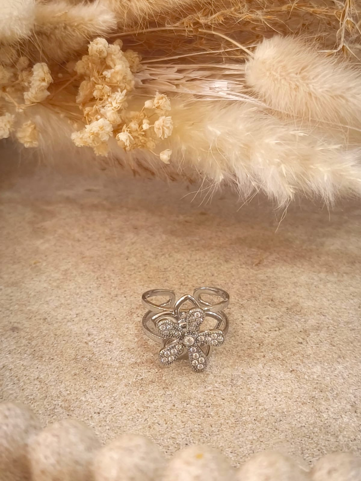 Bague Milena anti-stress en acier inoxydable