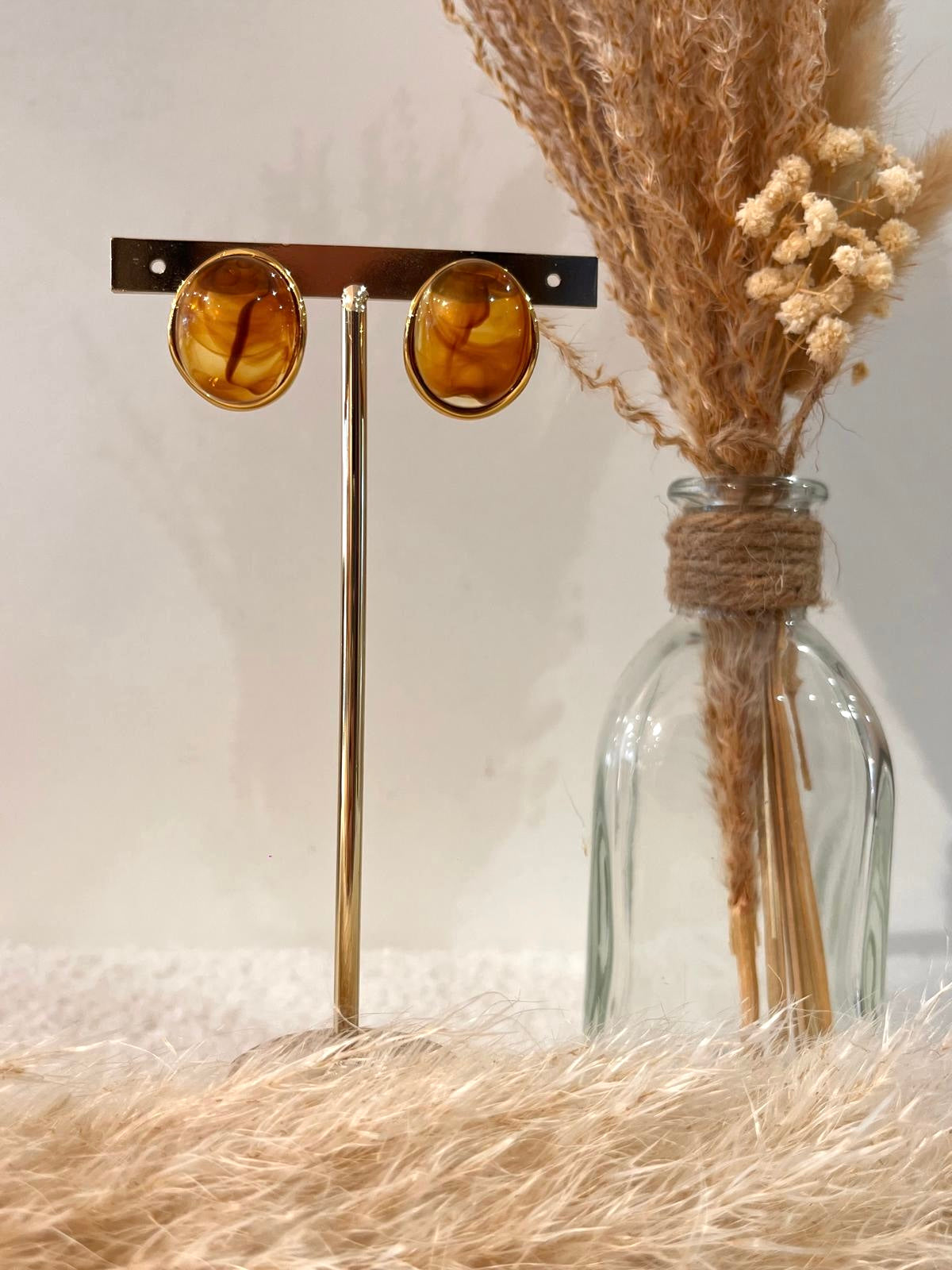 Boucles d’oreilles Carine en acier inoxydable