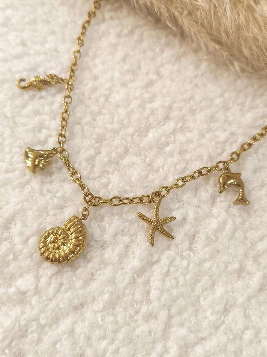 Collier à breloques Olympe en acier inoxydable