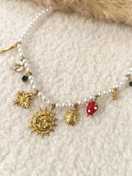 Collier à breloques Aélia en acier inoxydable