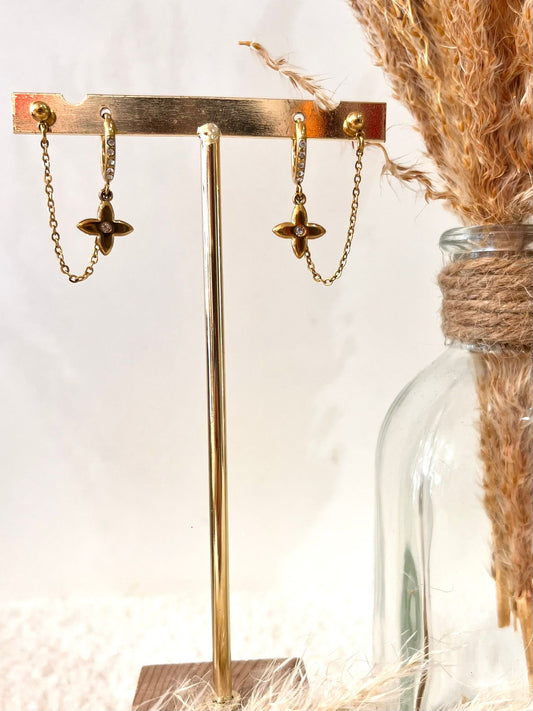 Boucles d’oreilles breloques Alia en acier inoxydable