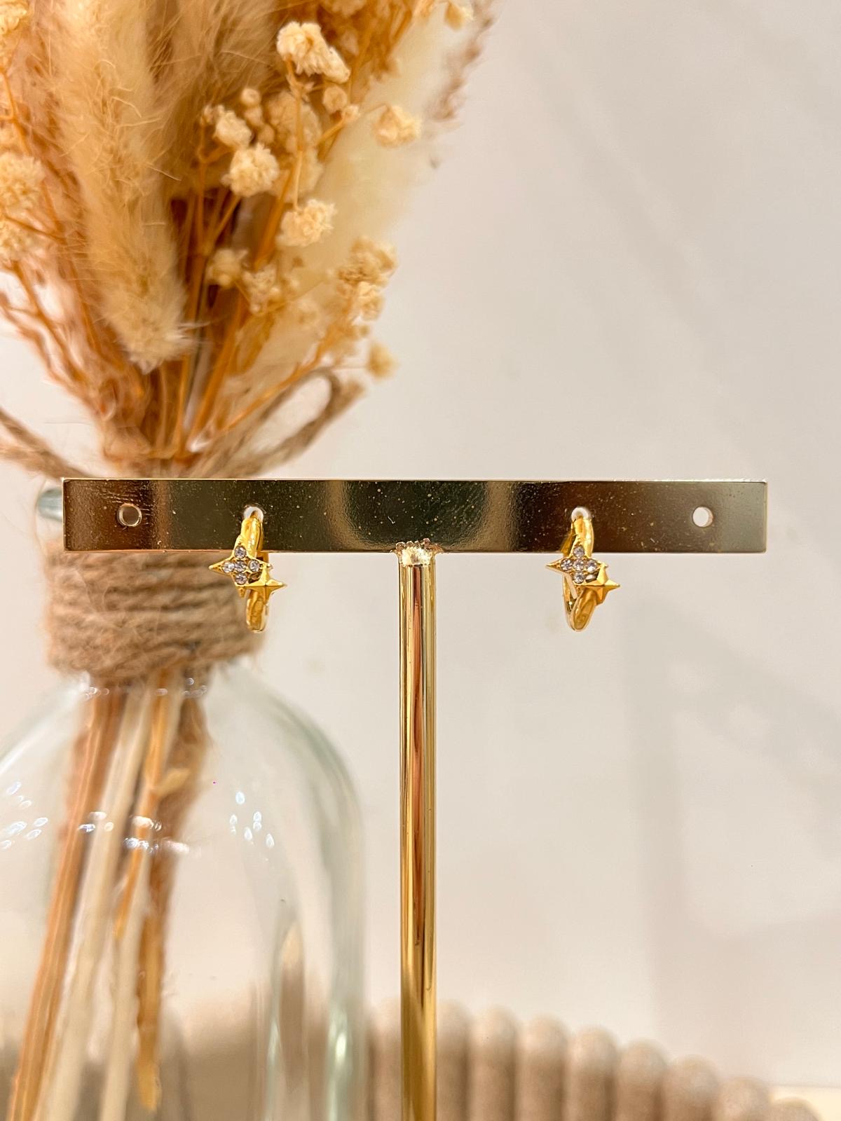 Boucles d'oreilles Milene en acier inoxydable