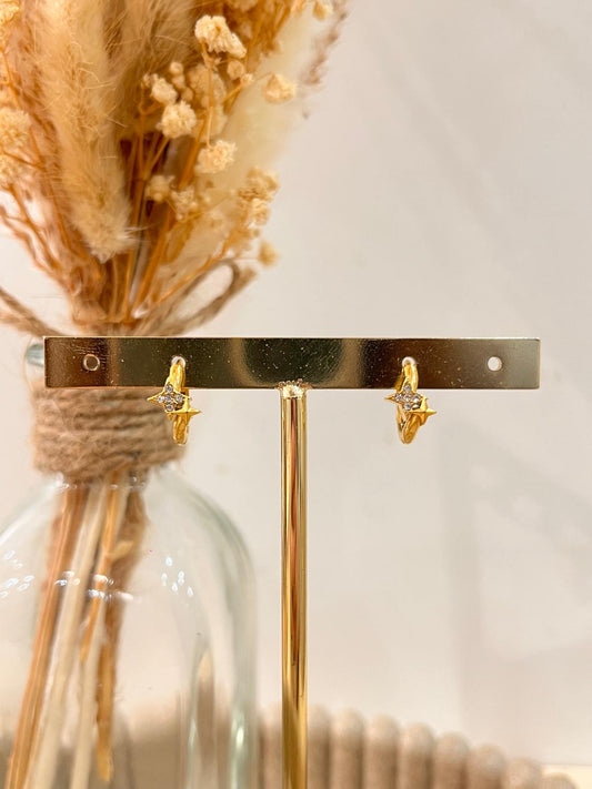 Boucles d'oreilles Milene en acier inoxydable