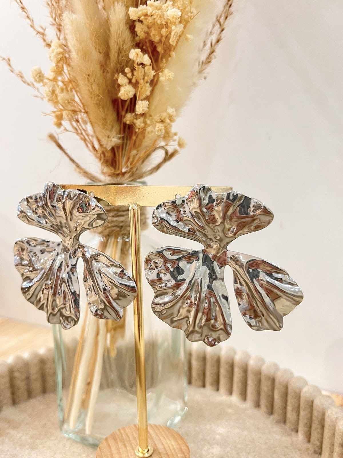 Boucles d'oreilles Saphira en acier inoxydable