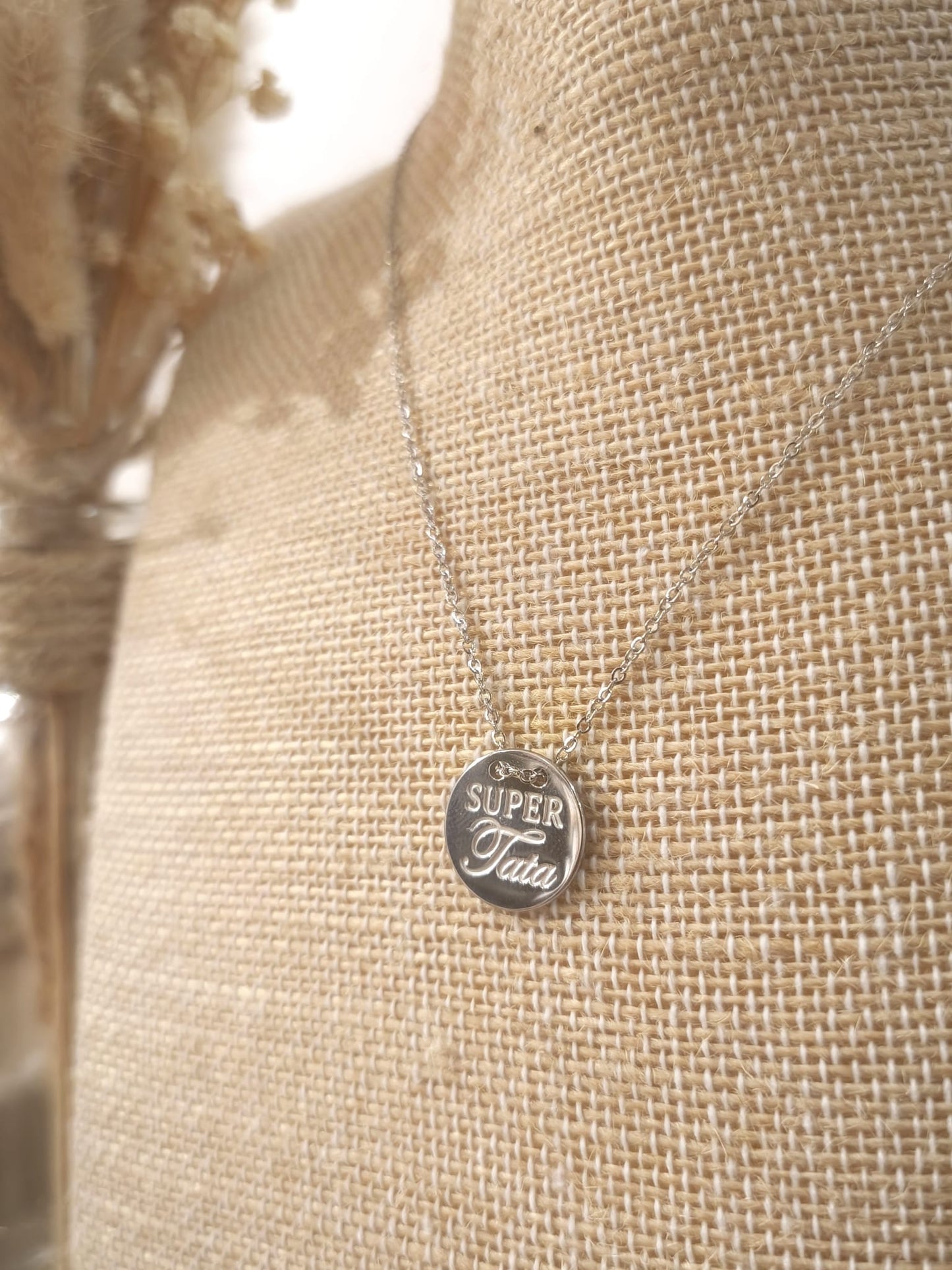 Collier Super Tata en acier inoxydable