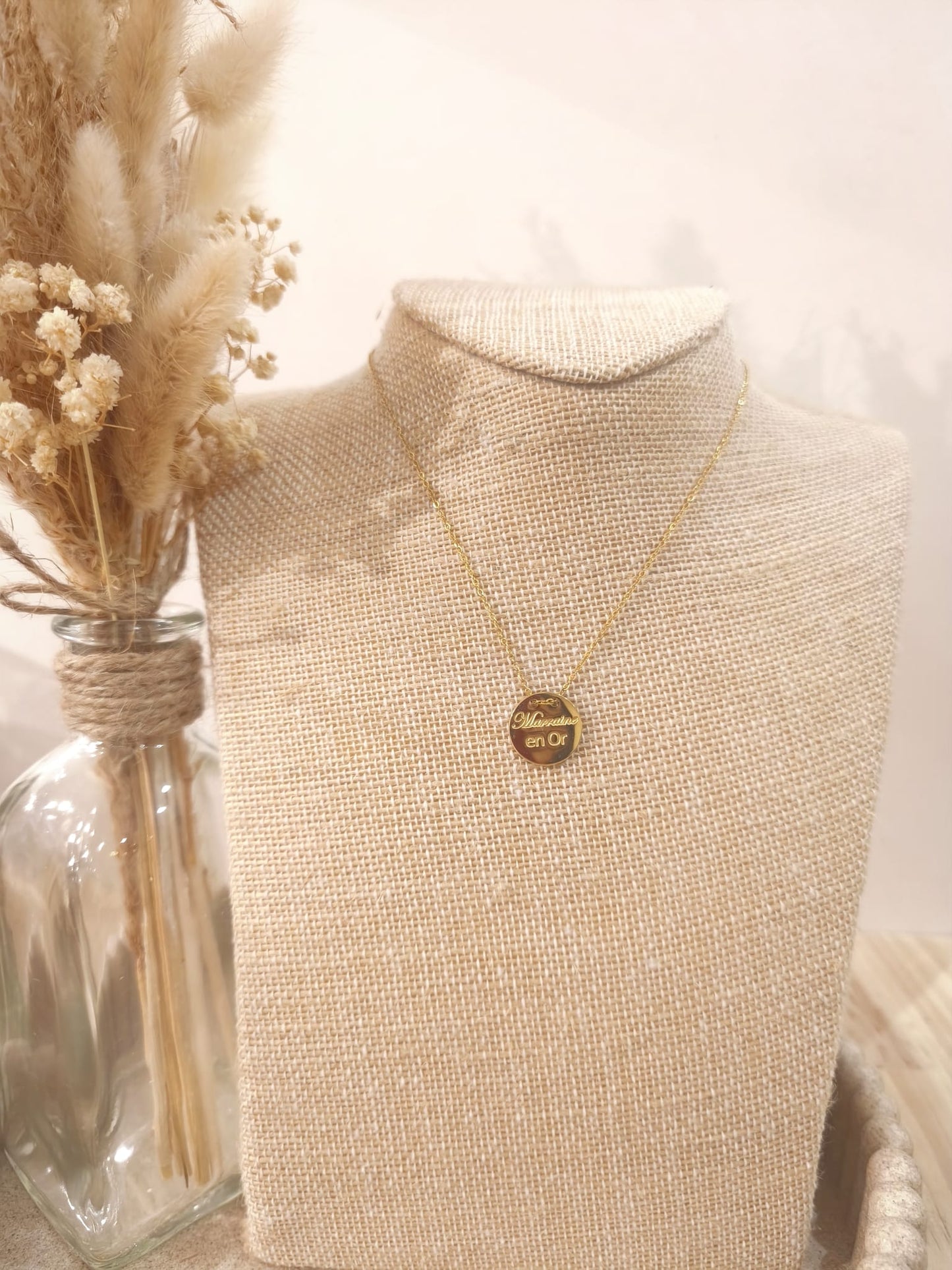 Collier Marraine en Or en acier inoxydable