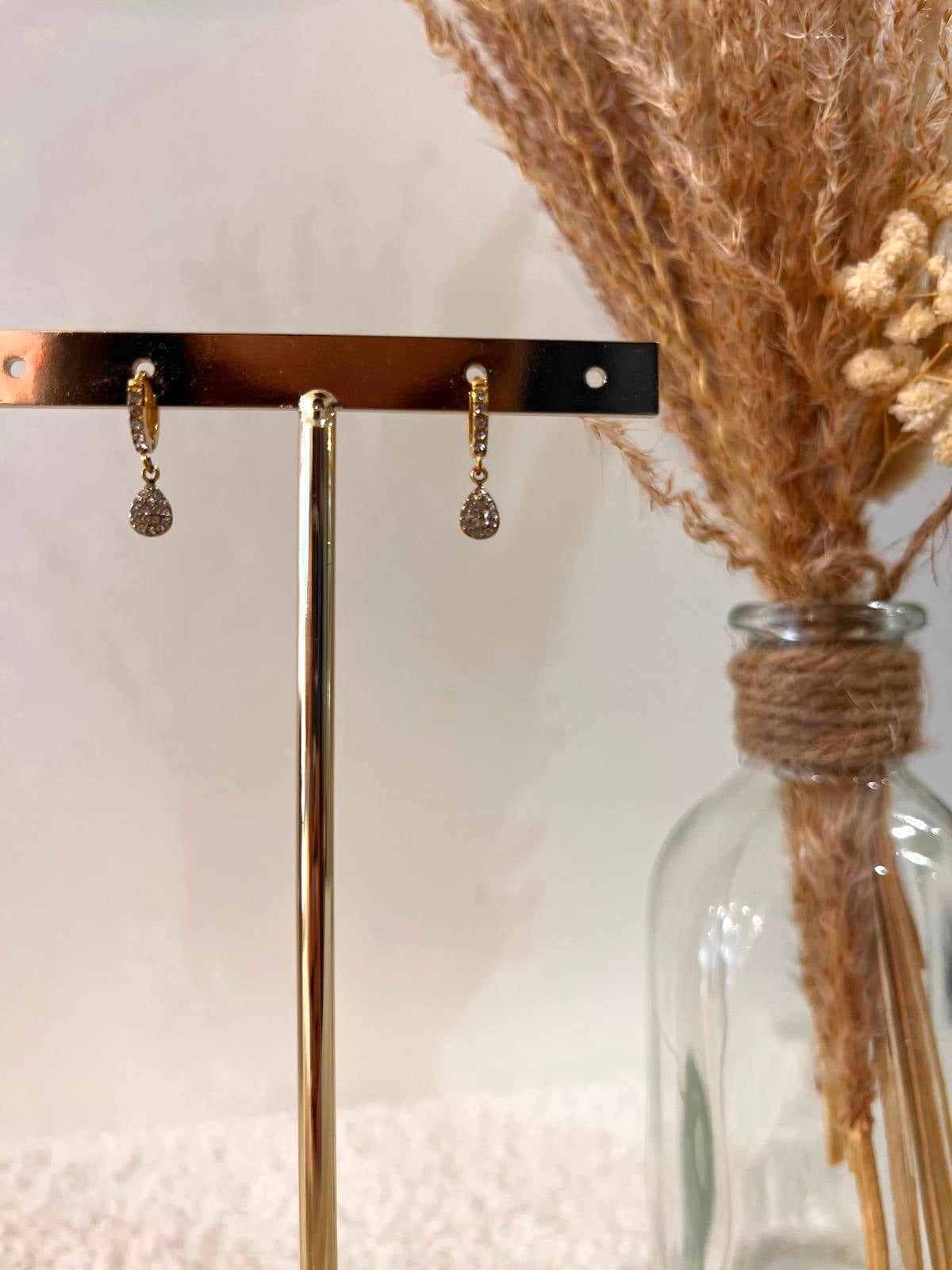 Boucles d’oreilles à breloques Louisa en acier inoxydable