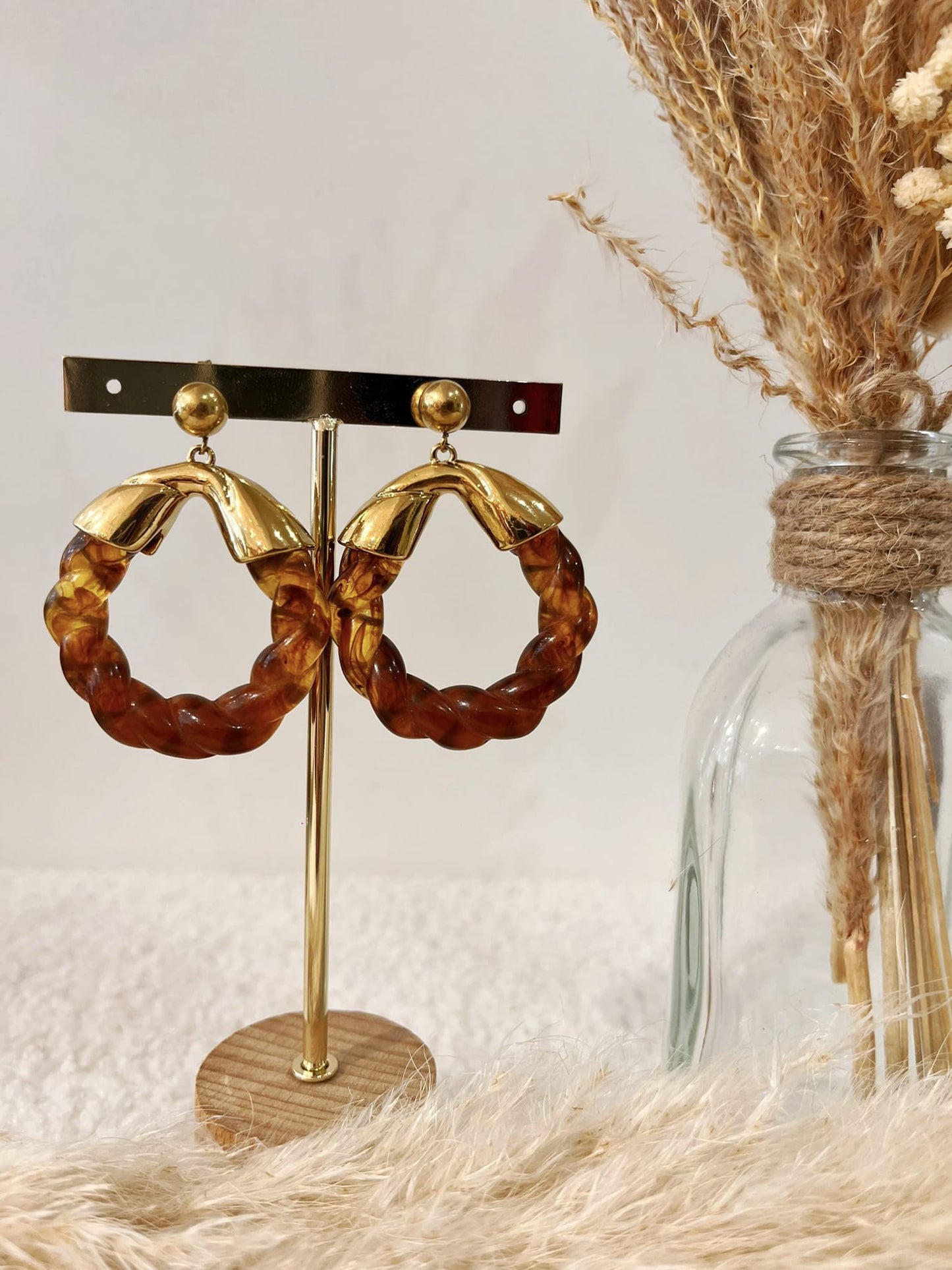 Boucles d’oreilles Capucine en acier inoxydable