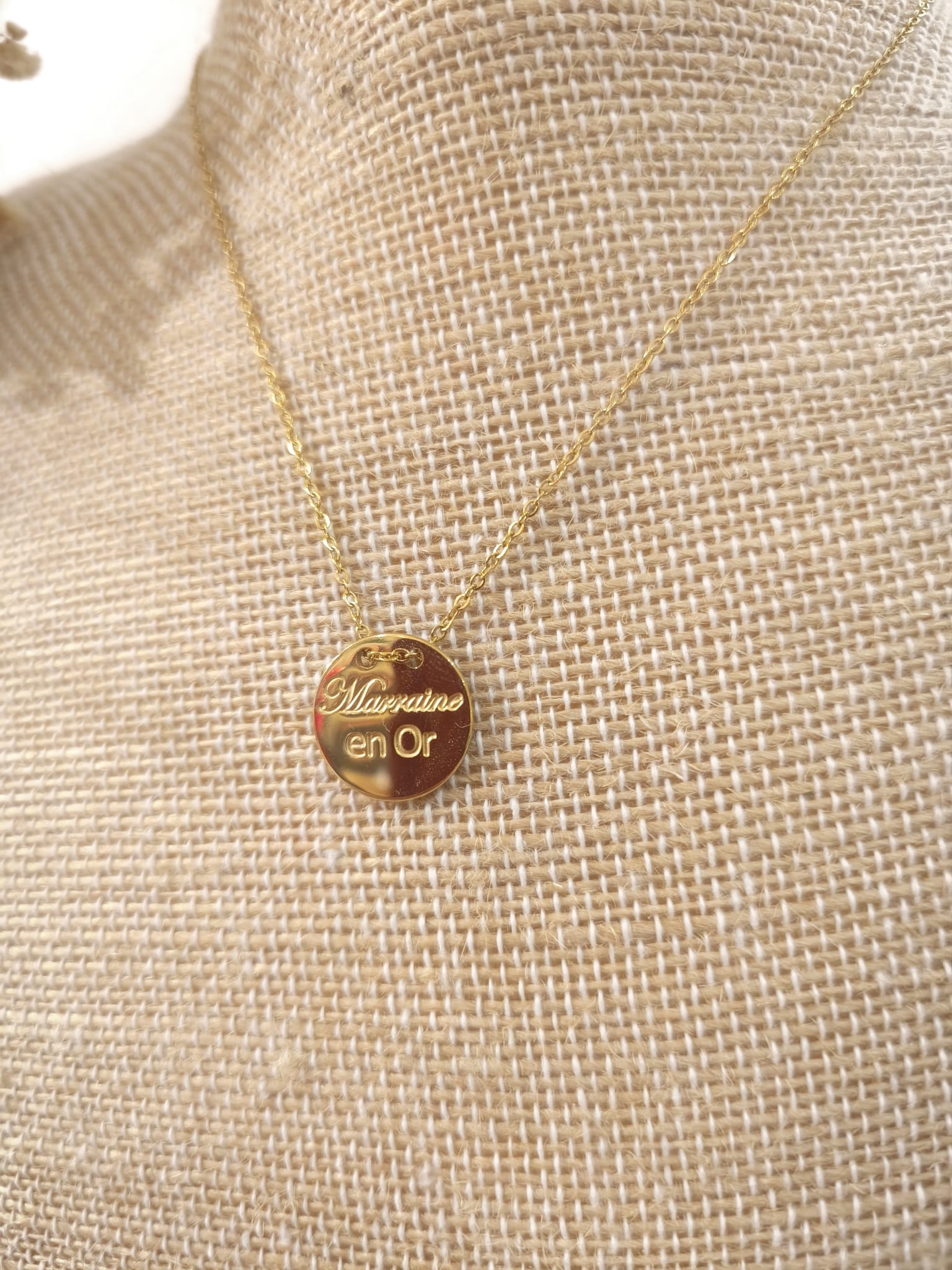 Collier Marraine en Or en acier inoxydable