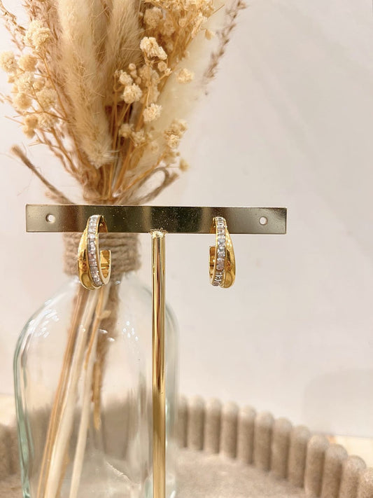 Boucles d'oreilles Alice en acier inoxydable