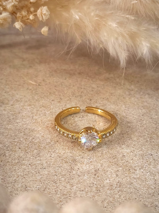 Bague de promesse Solene en acier inoxydable avec boîte