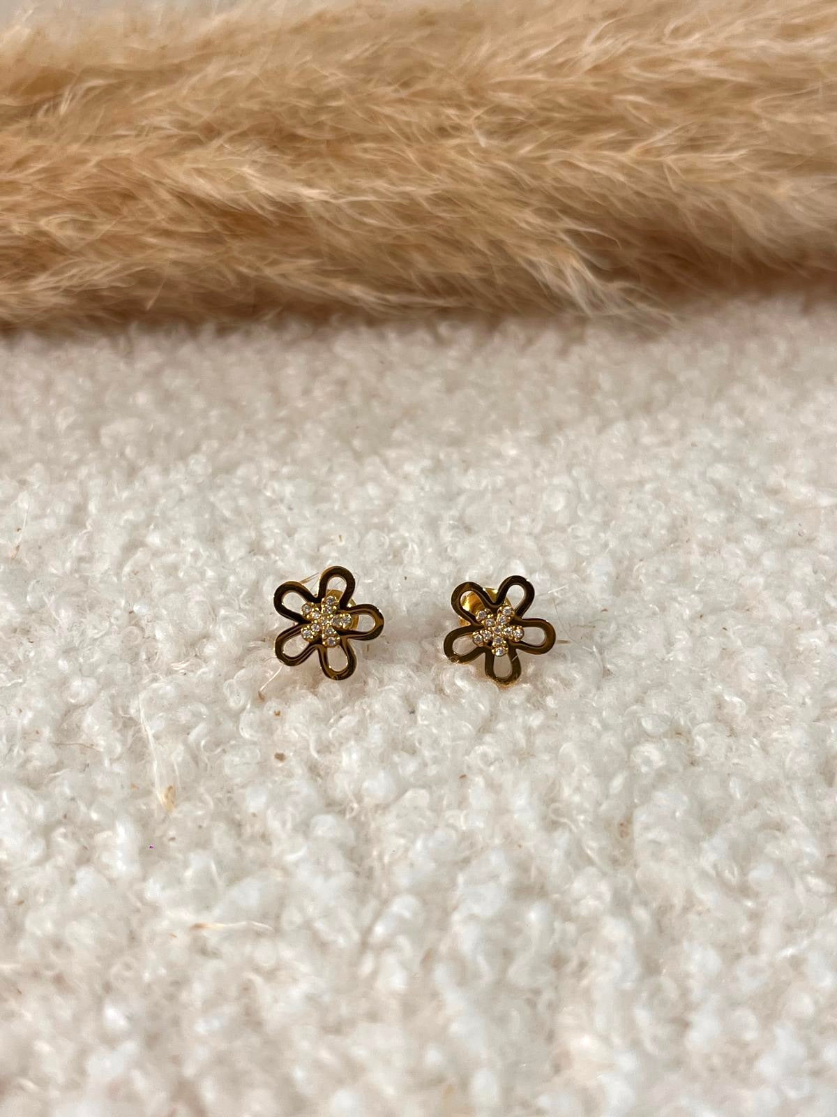 Puces d’oreilles Flavie en acier inoxydable