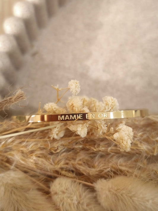 Jonc Mamie en Or en acier inoxydable
